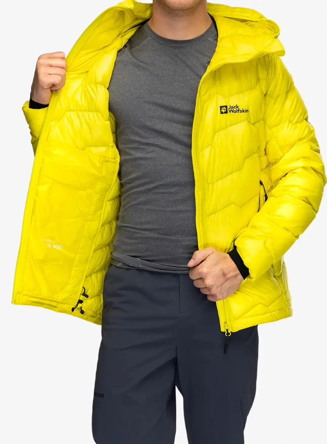 Pernata jakna Jack Wolfskin Alpspitze Down Hoody - firefly