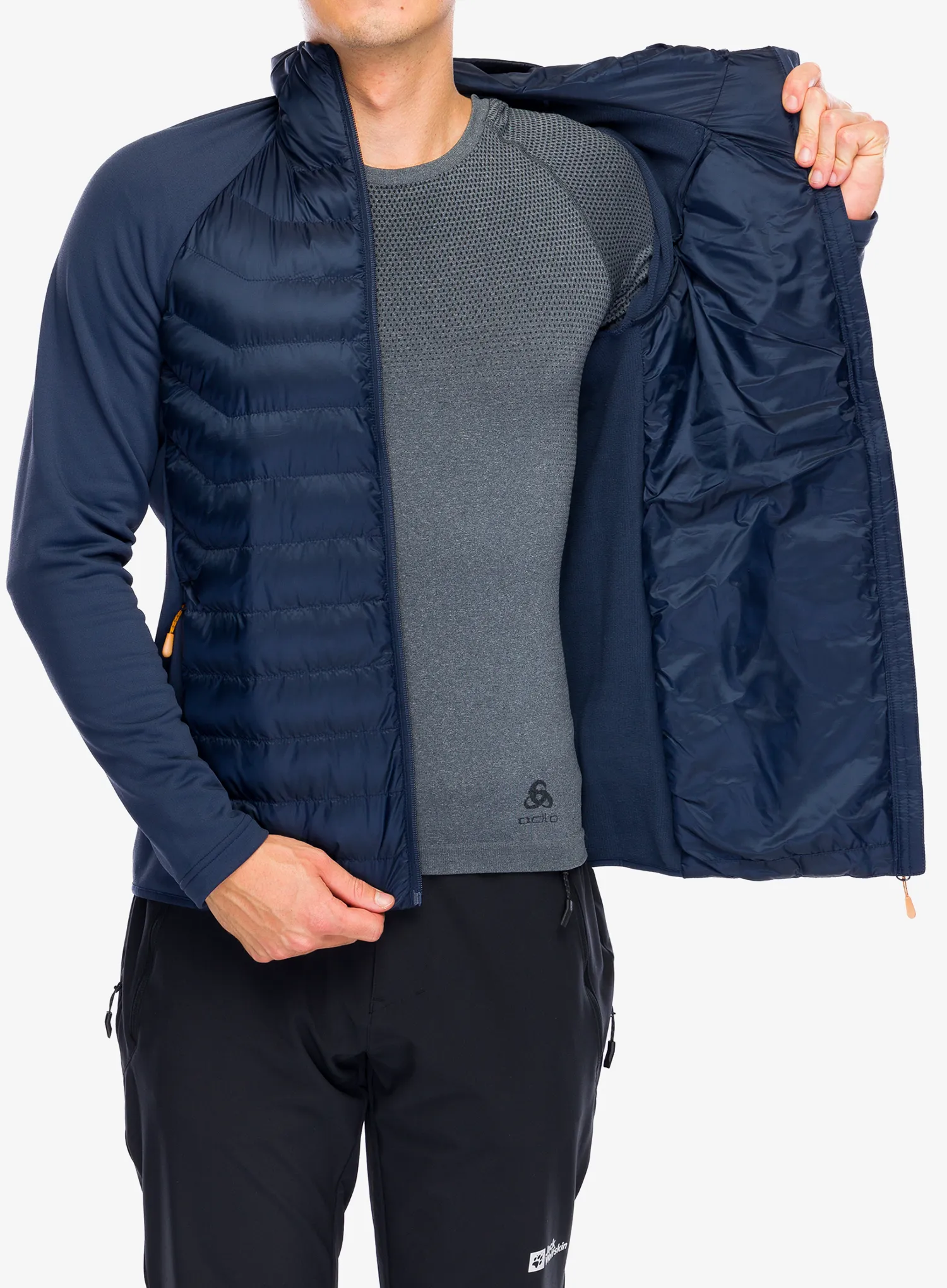 Hibridna jakna Jack Wolfskin Routeburn Pro Hybrid - midnight sky