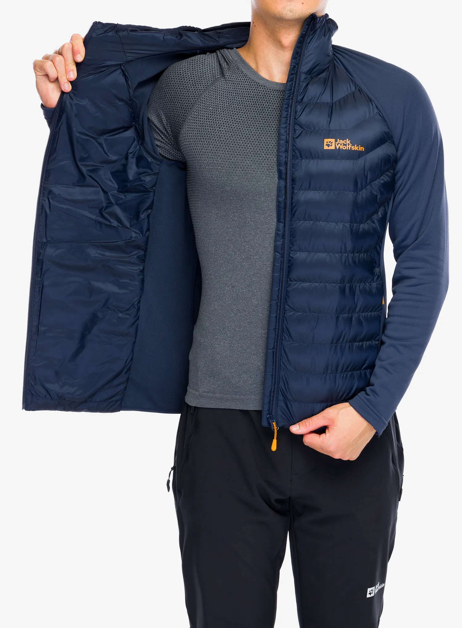 Hibridna jakna Jack Wolfskin Routeburn Pro Hybrid - midnight sky