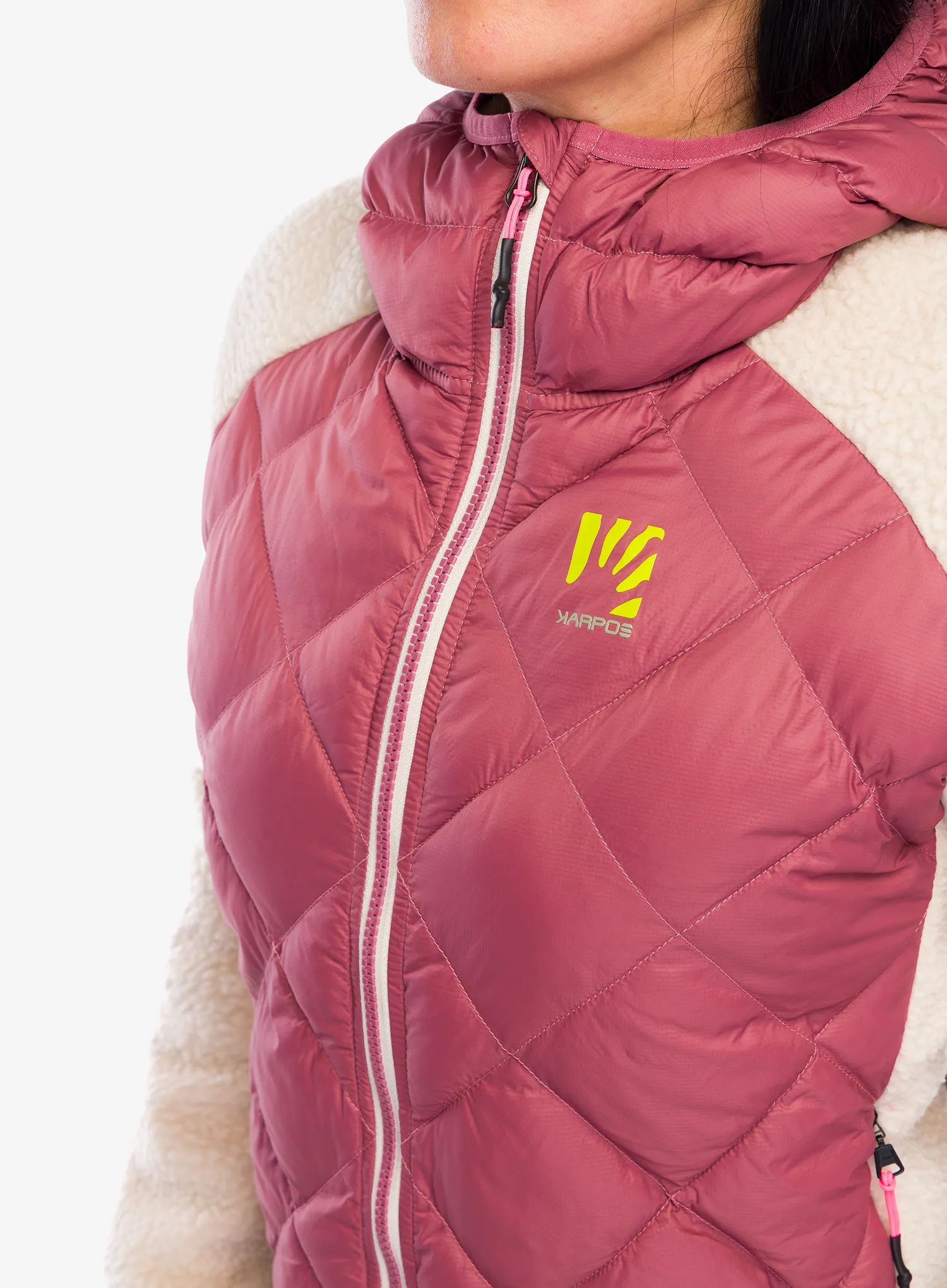 Ženska hibridna jakna Karpos Marmarole Retro Jacket - deco rose/oat