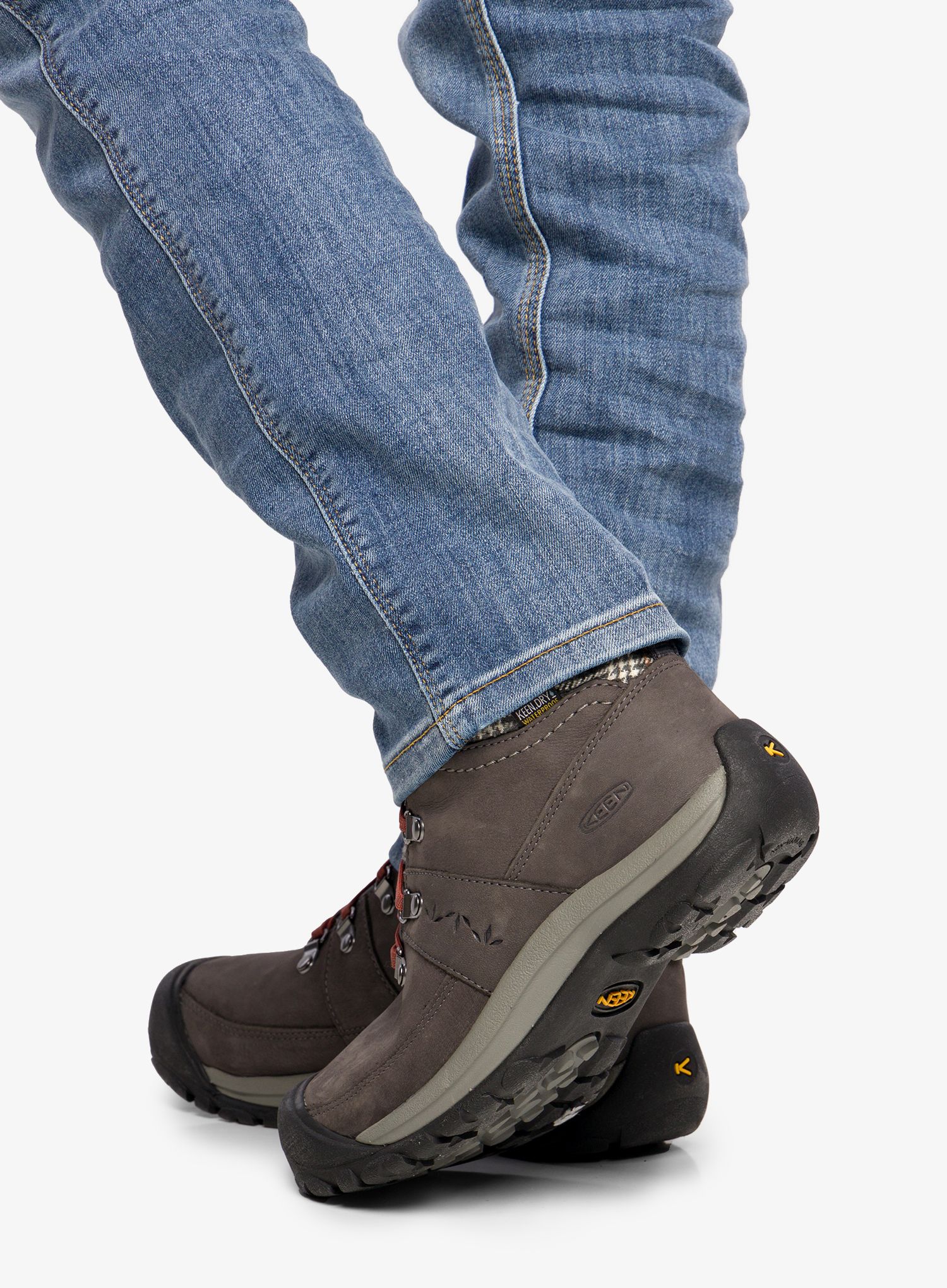 Ženske planinarske cipele Keen Kaci III Winter Mid WP - magnet/black plaid