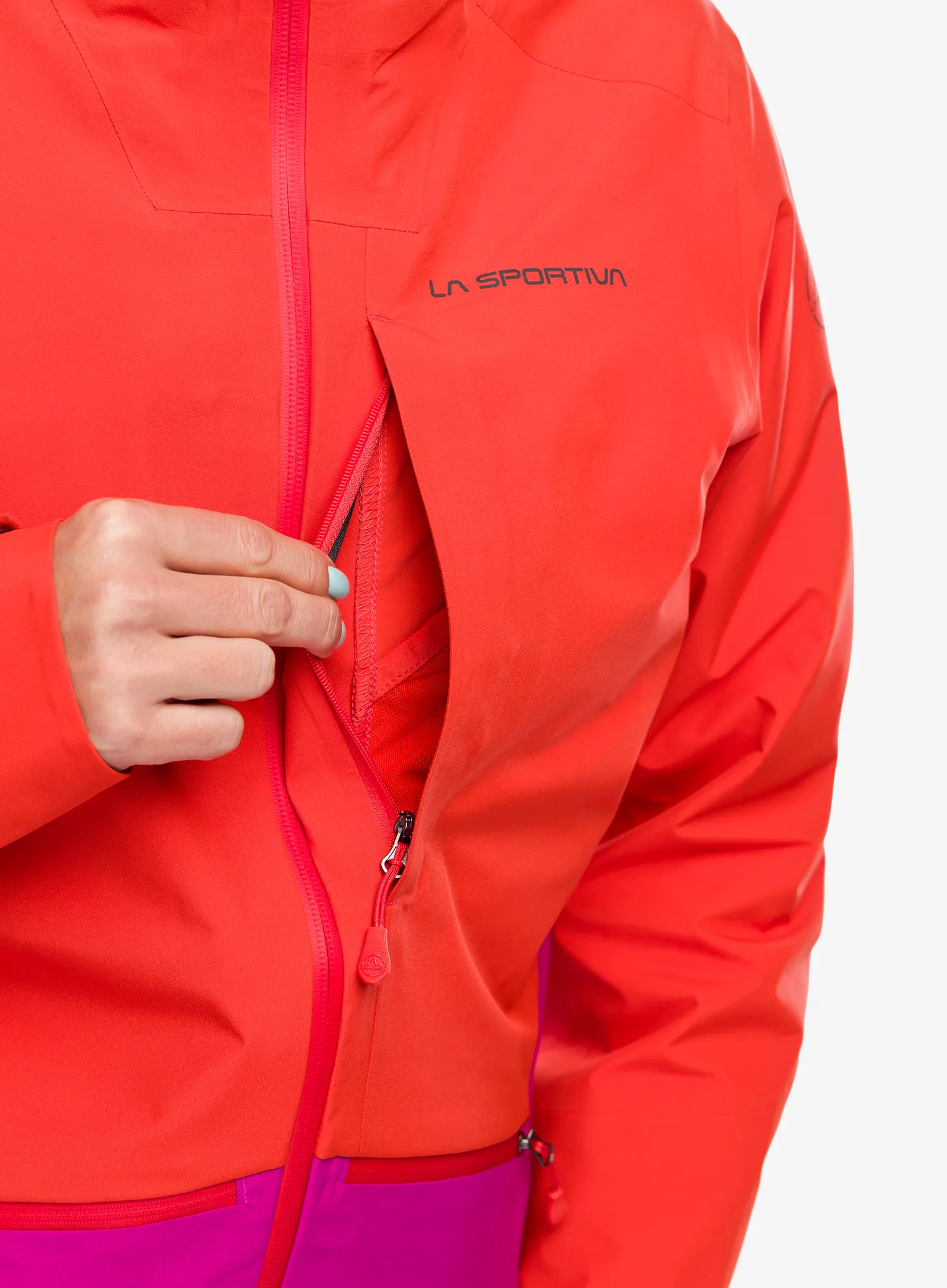 Ženska jakna s membranom La Sportiva Chaser Evo Shell Jkt - cherry tomato/springtime