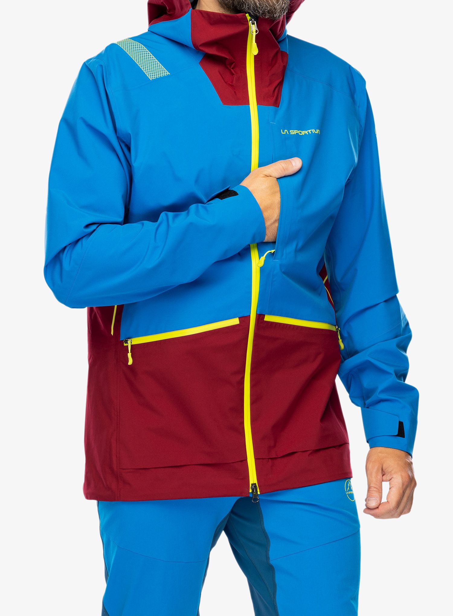 Kišna jakna La Sportiva Chaser Evo Shell Jkt - electric blue/sangria