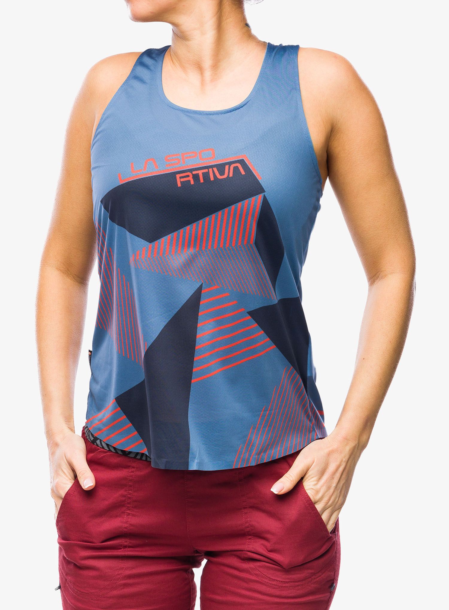 Ženski penjački top La Sportiva Comp Tank - moonlight/deep sea