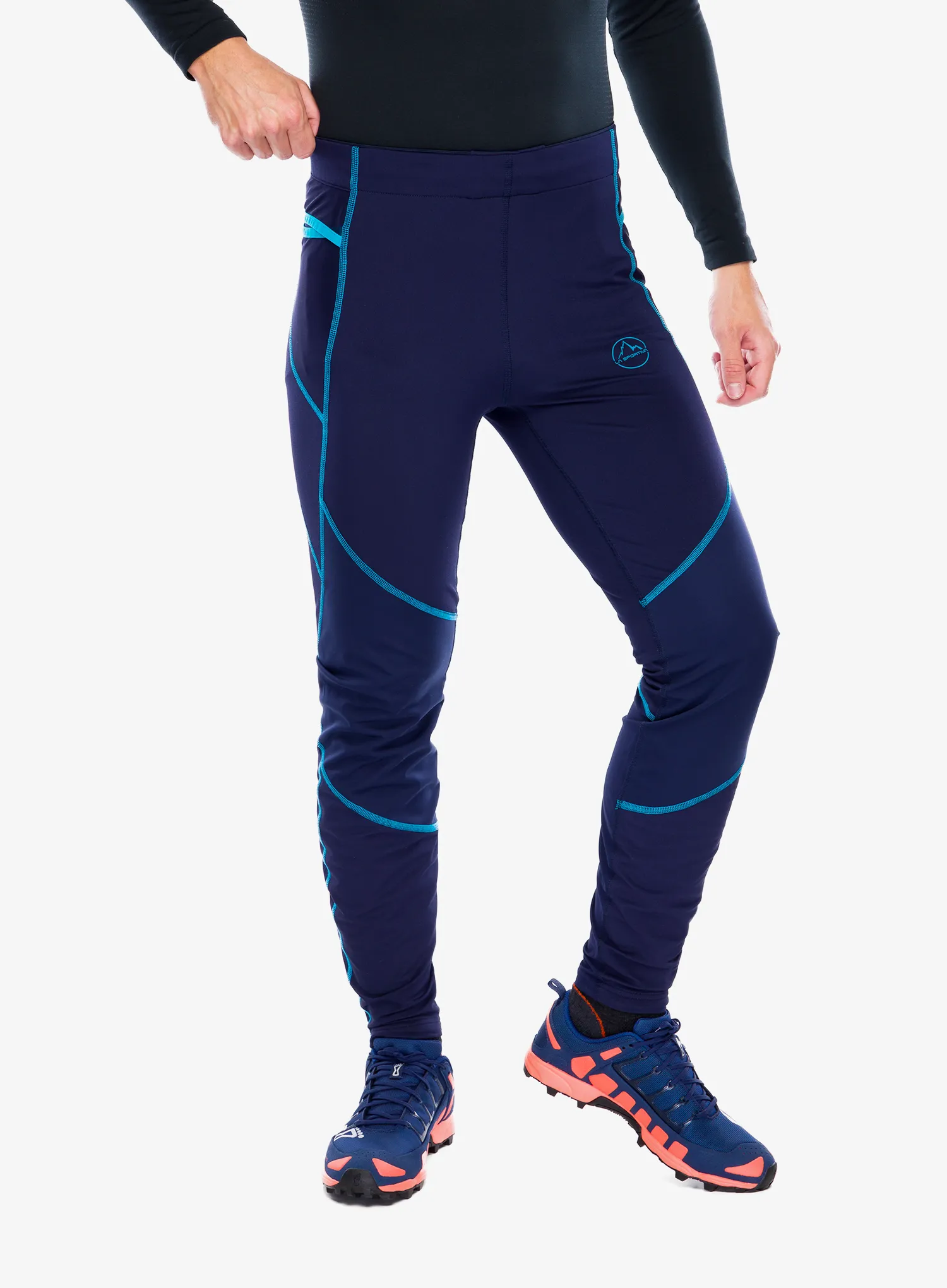 Tajice za trčanje La Sportiva Primal Pant - deep sea/tropic blue