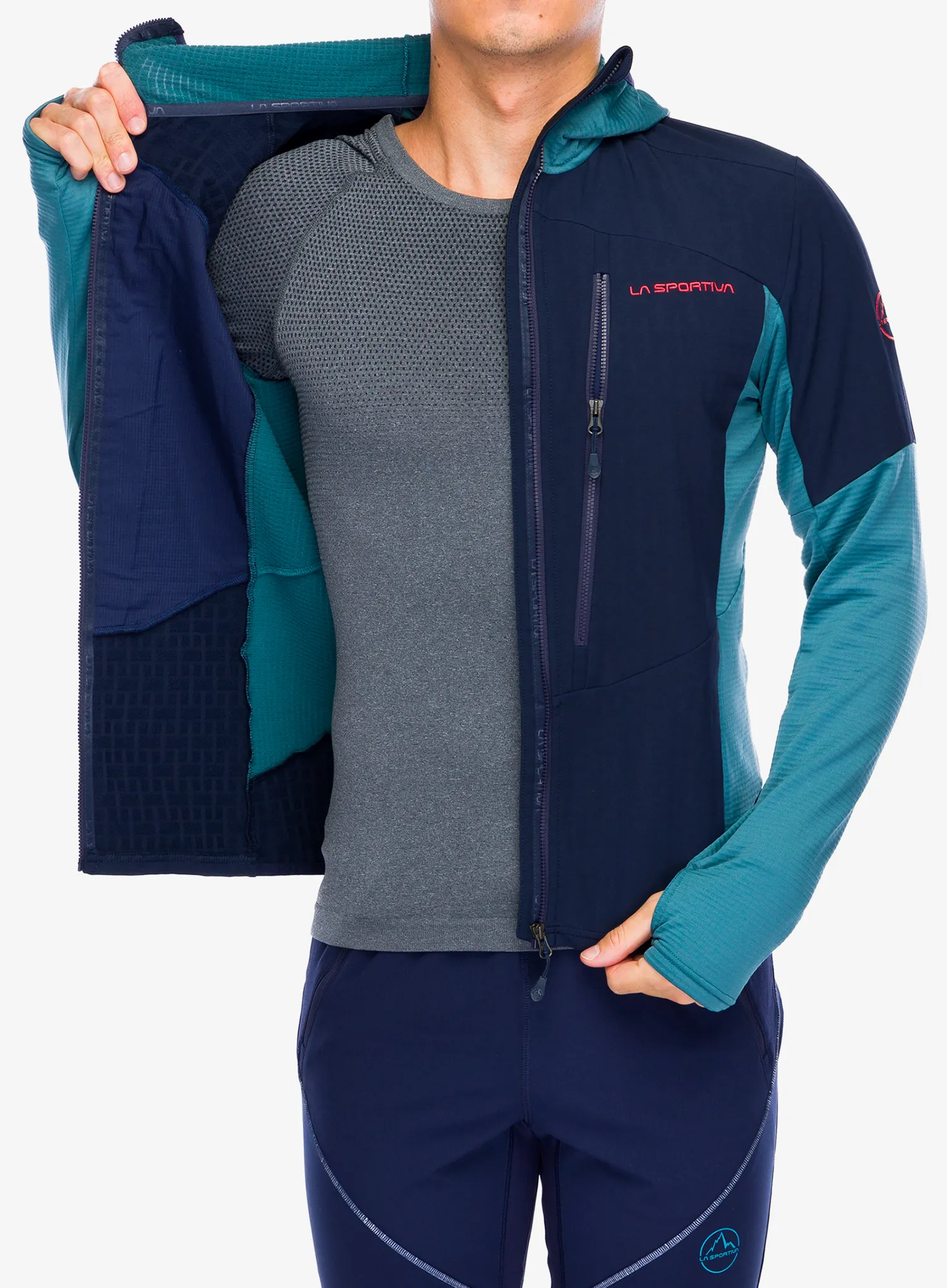 Majica s kapuljačom La Sportiva Session Tech Hoody - deep sea/hurricane