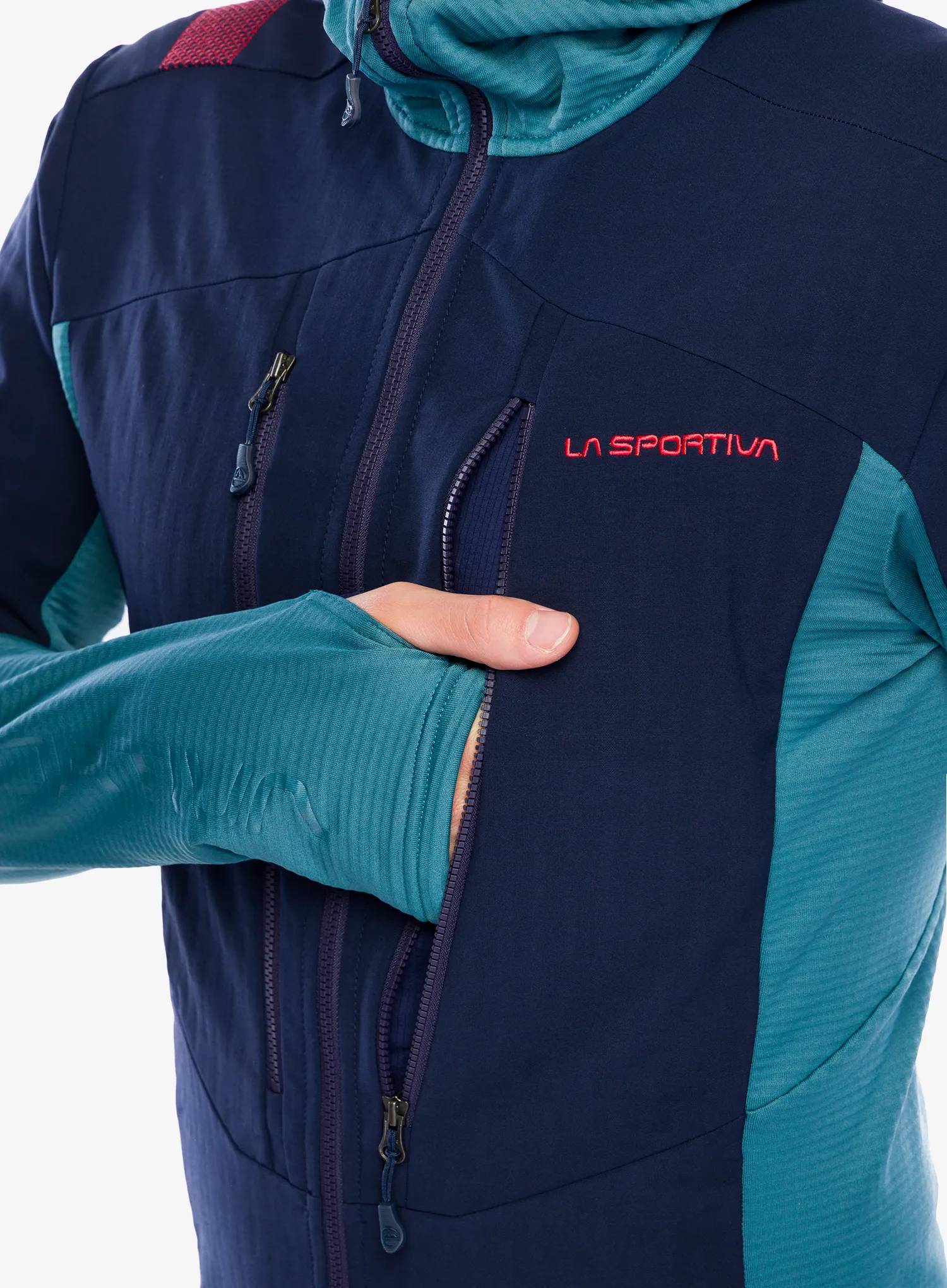 Majica s kapuljačom La Sportiva Session Tech Hoody - deep sea/hurricane