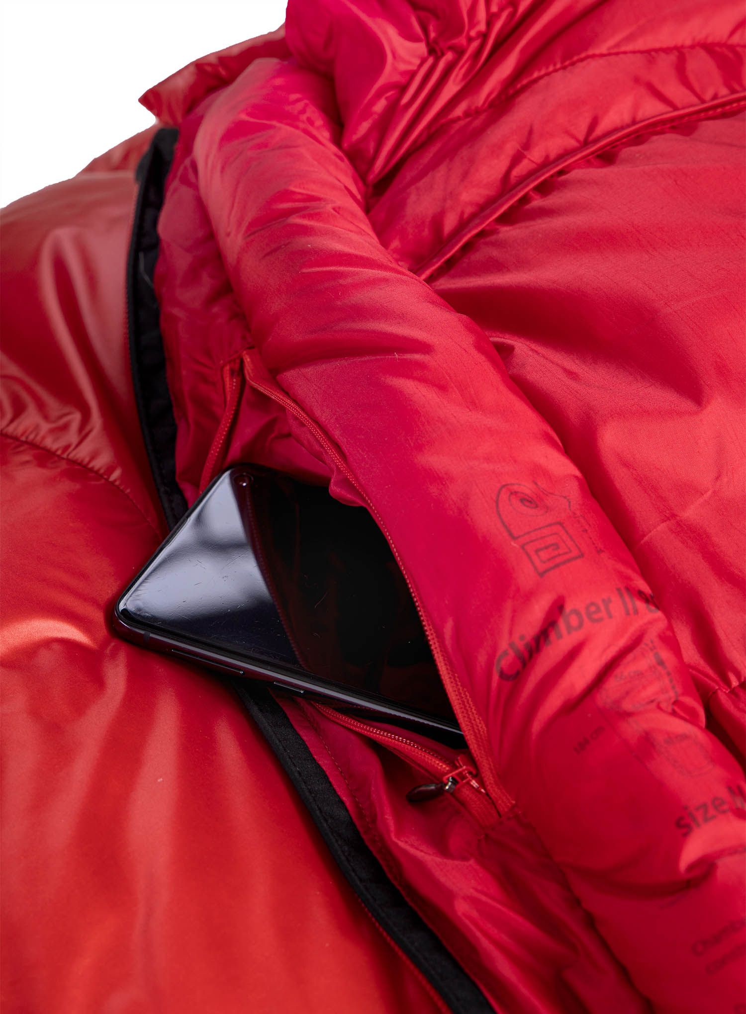 Perjana vreća za spavanje Małachowski Climber II 800 (176 cm) - black/red