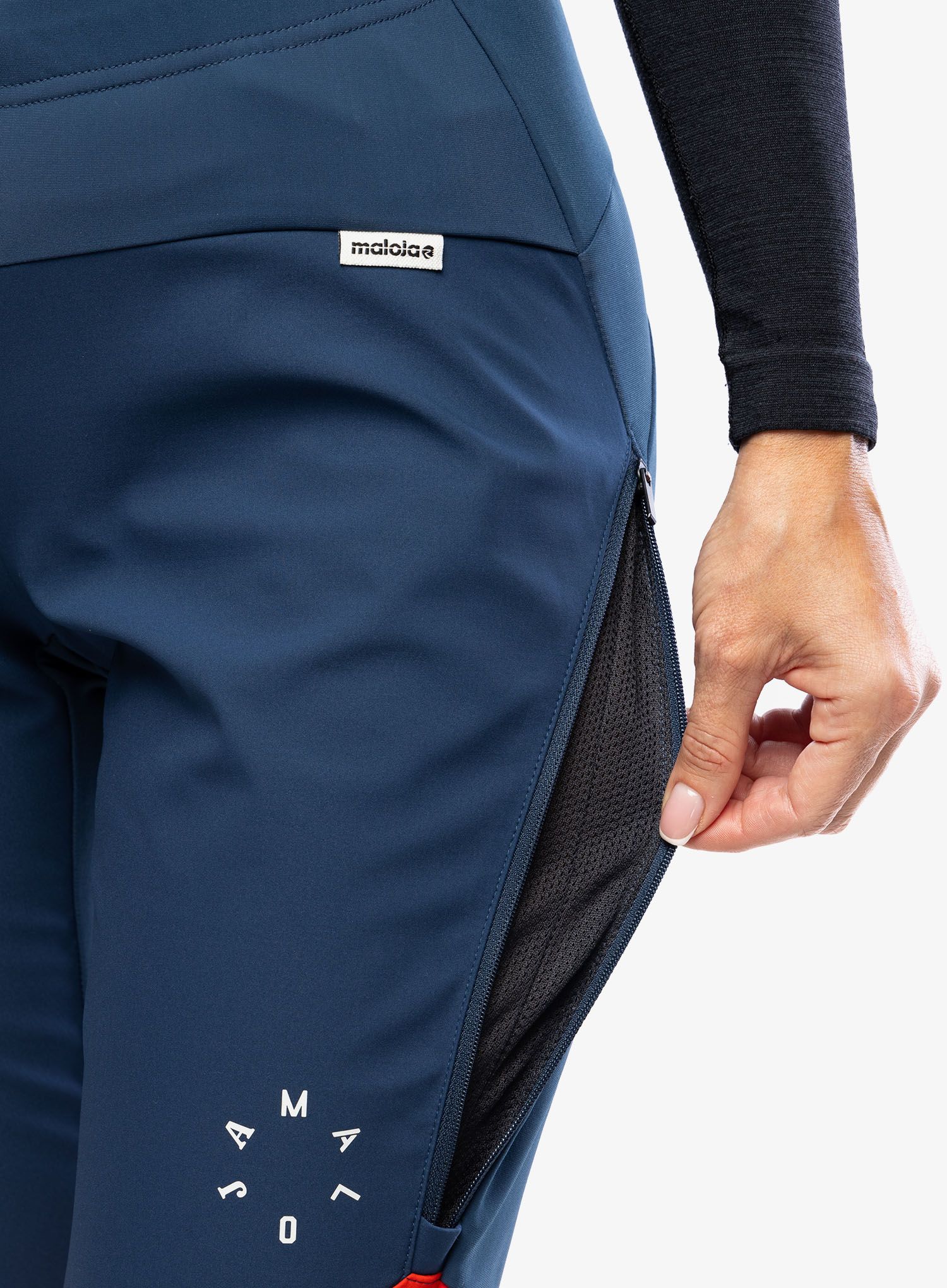 Ženske softshell hlače Maloja Nanina - midnight multi/multi