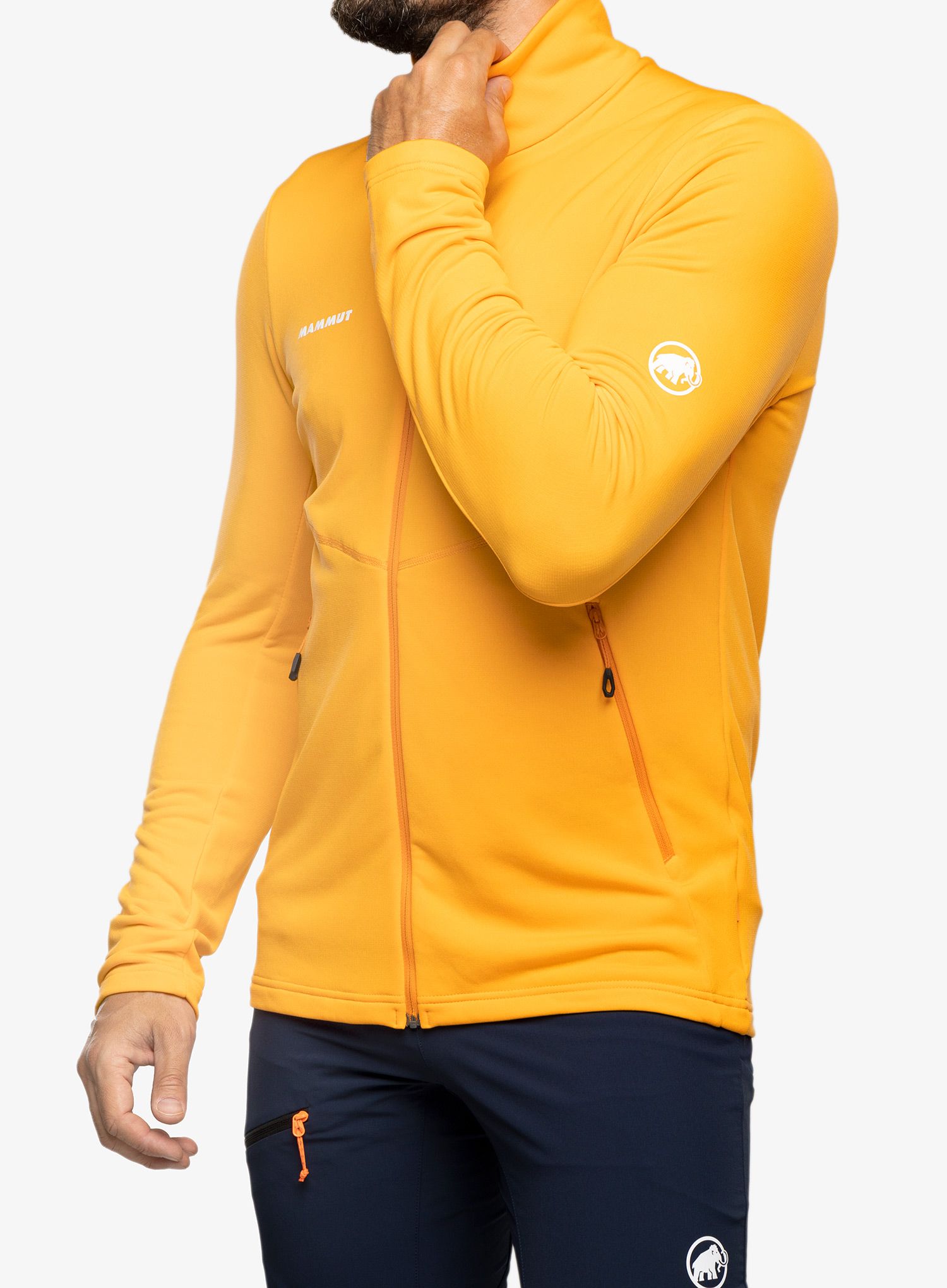 Dukserica od flisa Mammut Aconcagua Light ML Jacket - tangerine