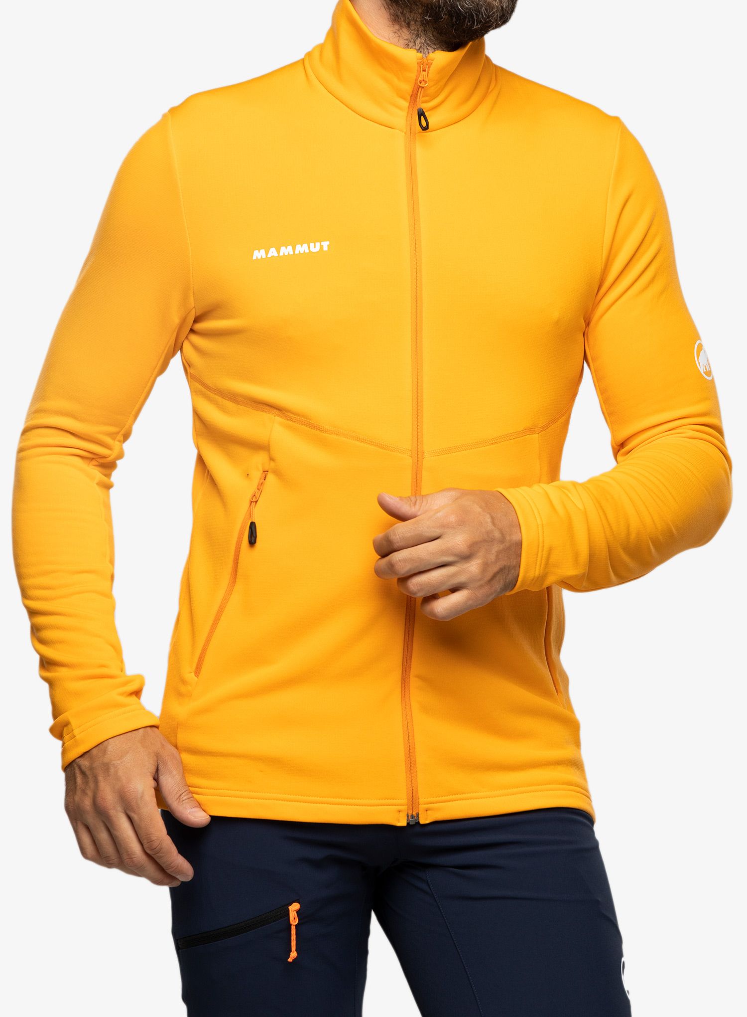 Dukserica od flisa Mammut Aconcagua Light ML Jacket - tangerine