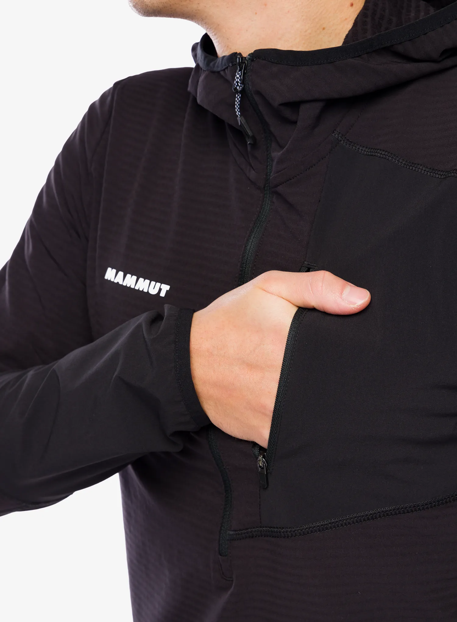 Dukserica Mammut Madris Light ML Half Zip Hoody - black