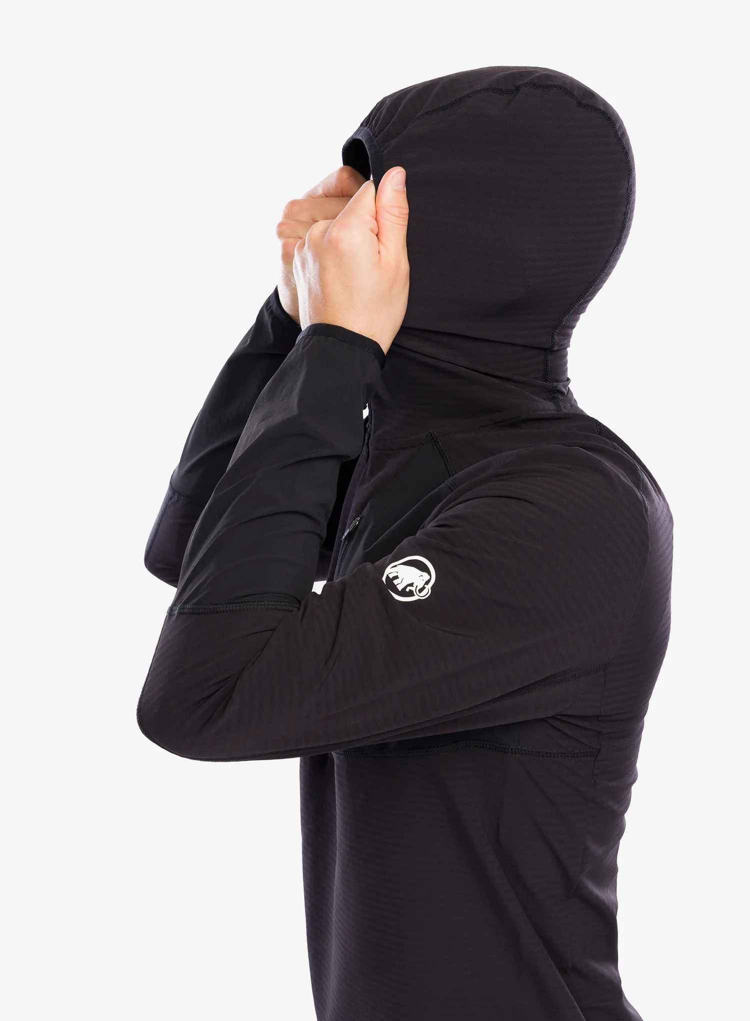 Dukserica Mammut Madris Light ML Half Zip Hoody - black