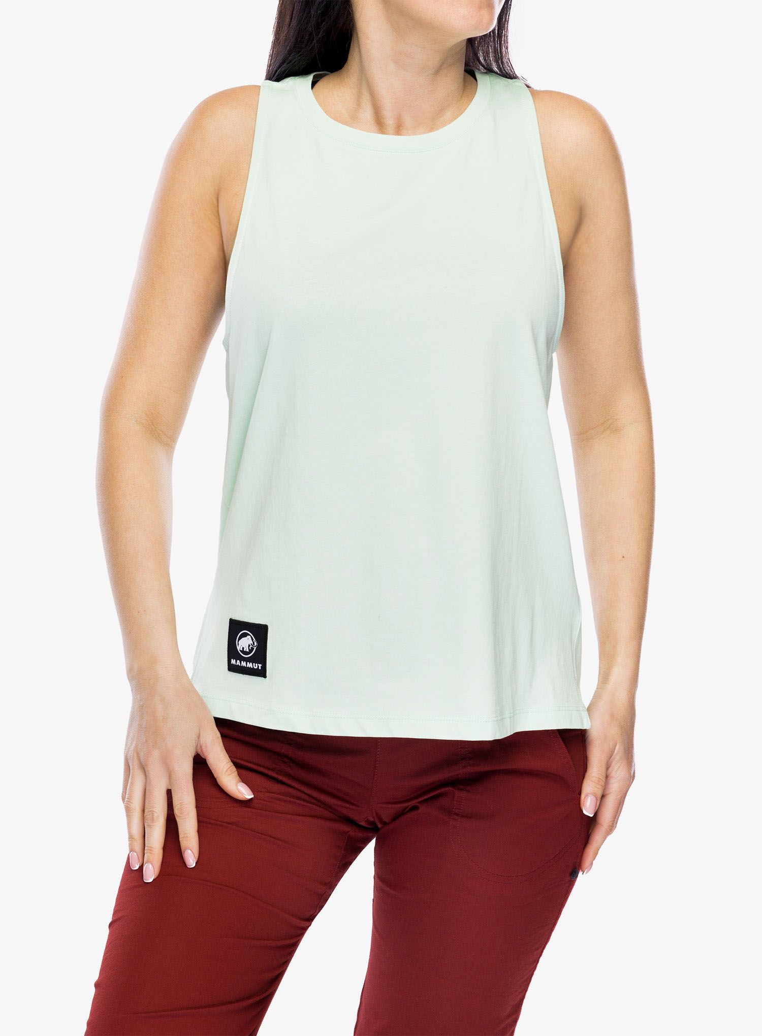 Ženski penjački top Mammut Massone Tank Top Patch - neo mint