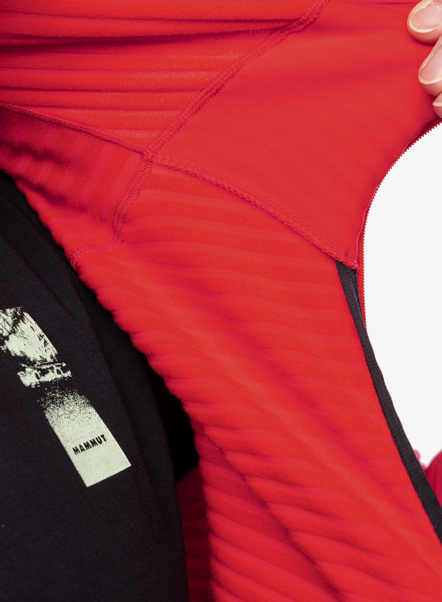 Dukserica na otkopčavanje Mammut Taiss Light ML Hooded Jacket - mammut red