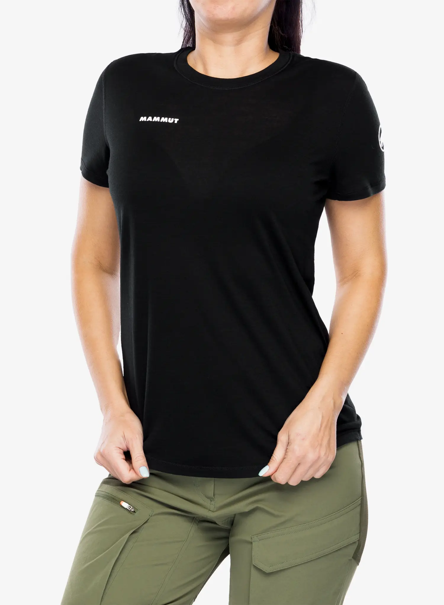 Ženska merino majica Mammut Tree Wool FL T-Shirt - black/black
