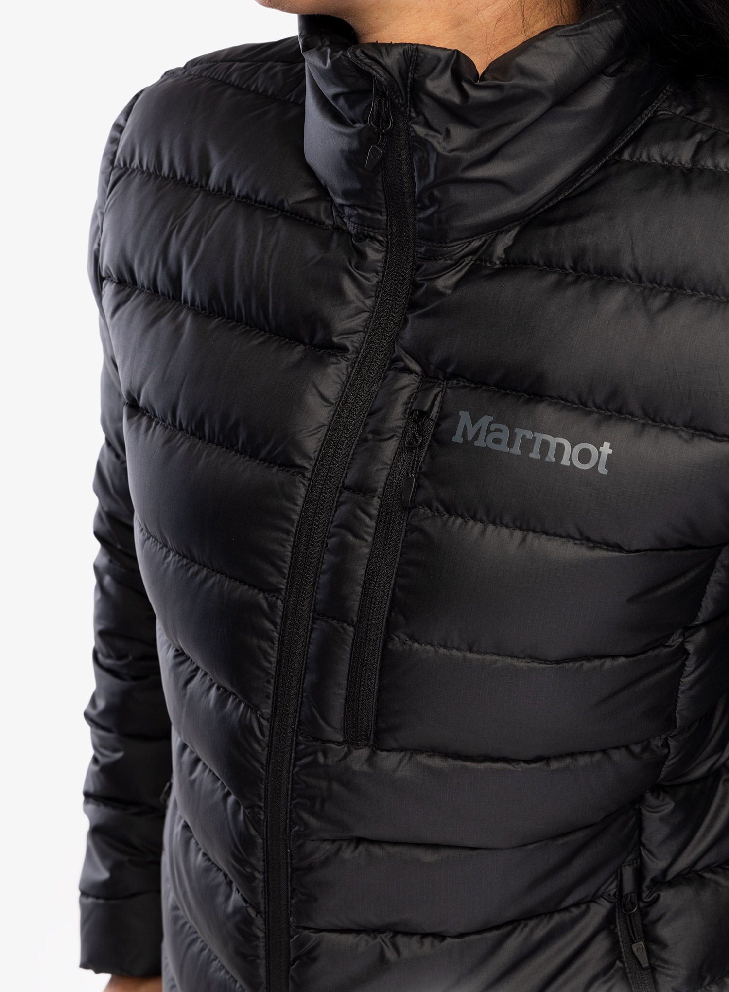 Ženska perjana jakna Marmot Highlander Jacket - black