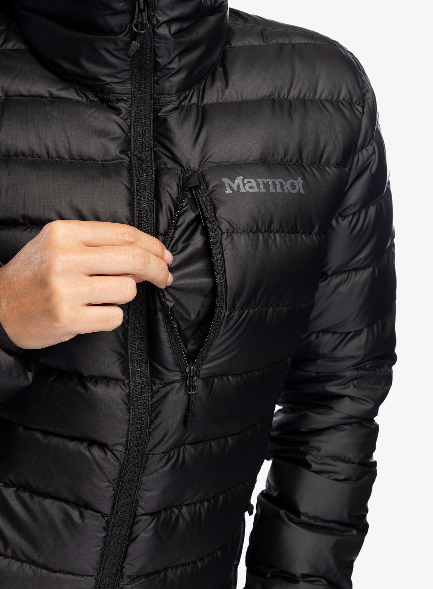 Ženska perjana jakna Marmot Highlander Jacket - black