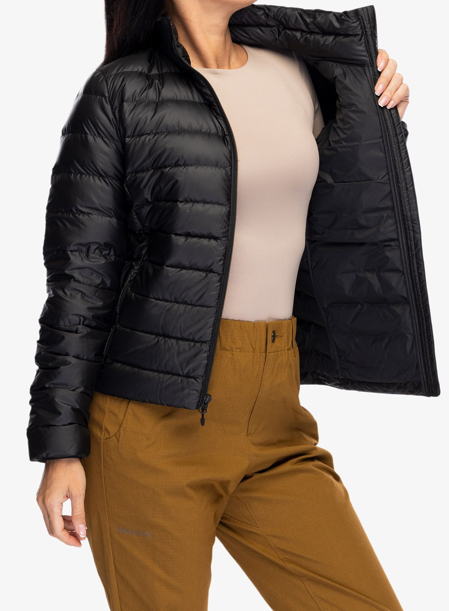 Ženska perjana jakna Marmot Highlander Jacket - black