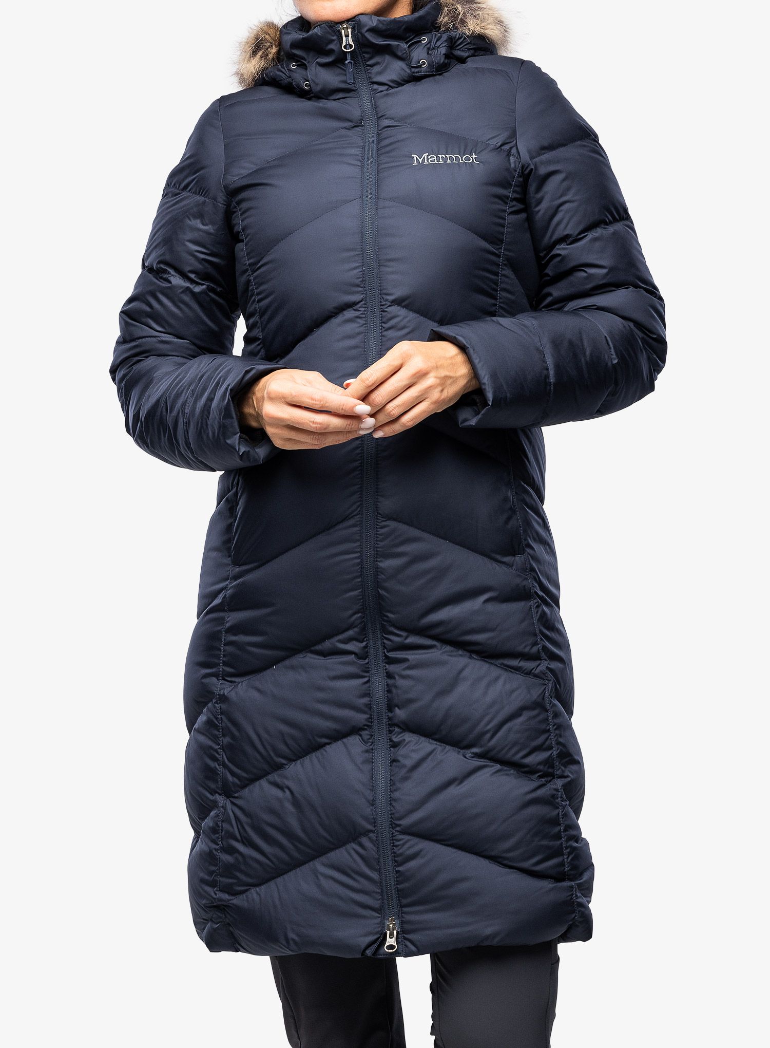 Ženski perjani kaput Marmot Montreaux Coat - midnight navy