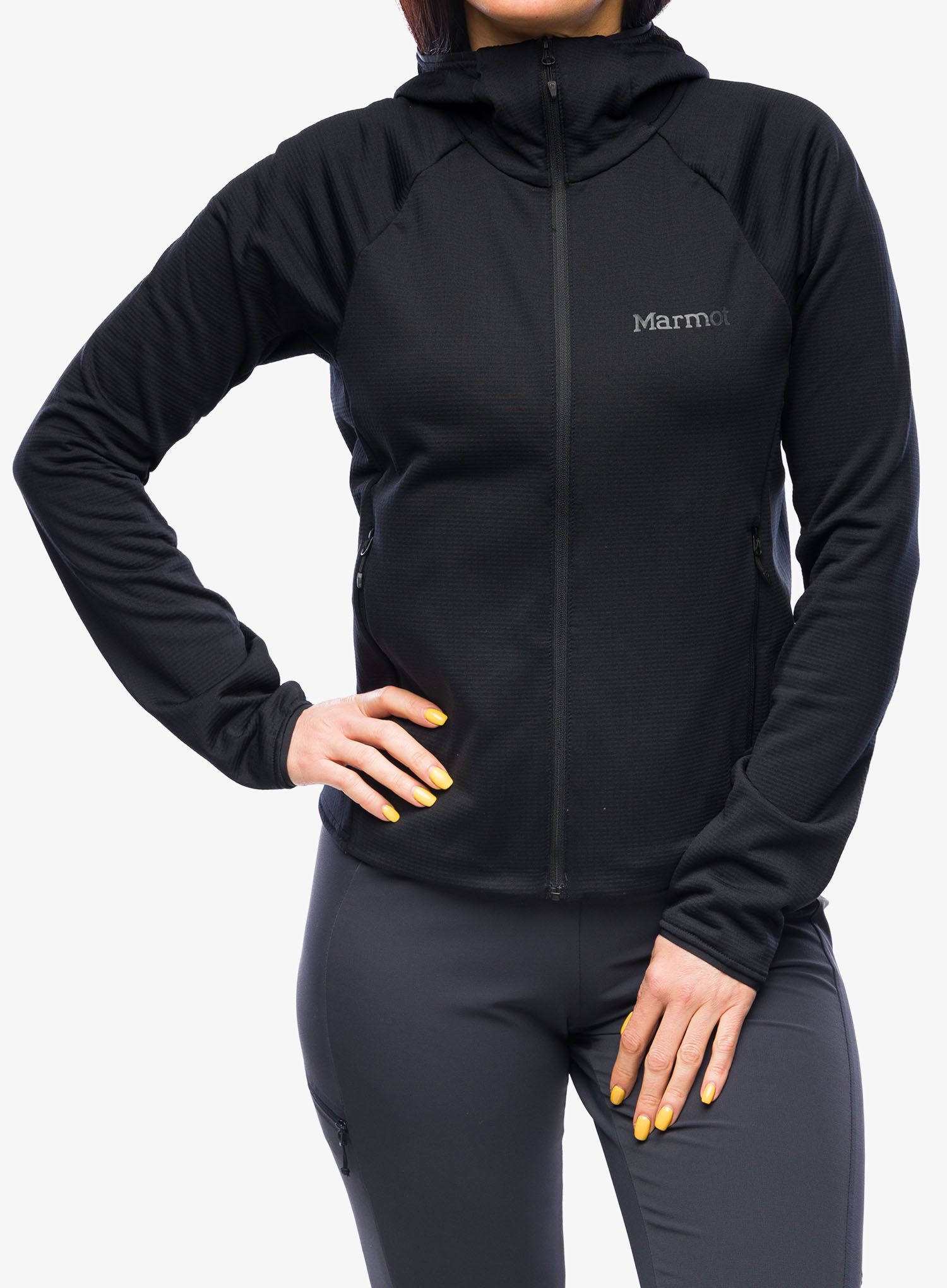 Ženska dukserica na otkopčavanje Marmot Leconte Fleece Hoody - black