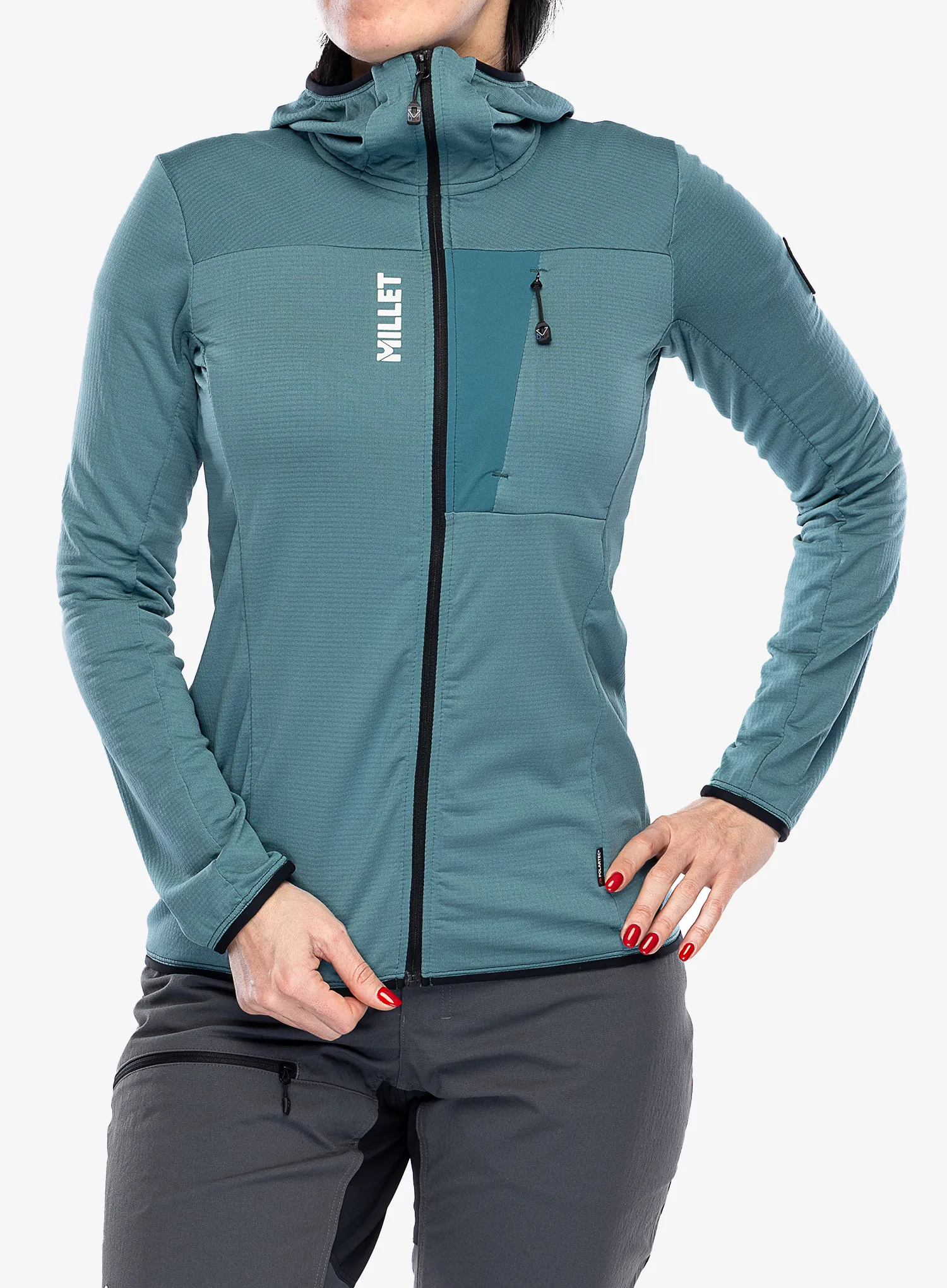 Ženska dukserica od flisa Millet Trilogy Light Grid Hoodie - hydro