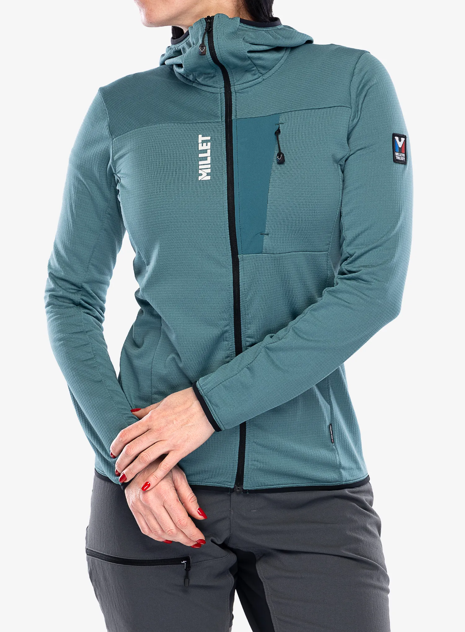 Ženska dukserica od flisa Millet Trilogy Light Grid Hoodie - hydro