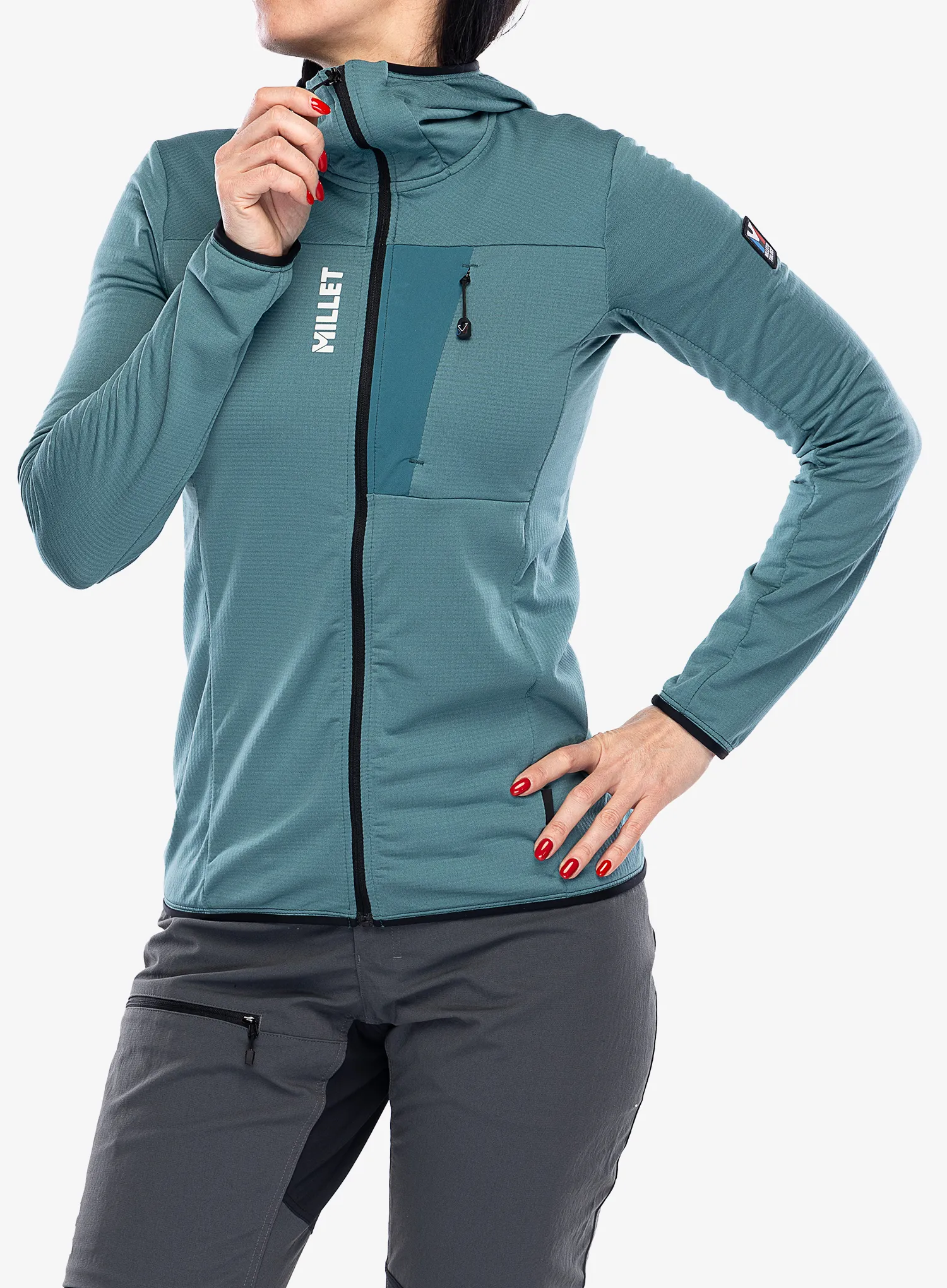 Ženska dukserica od flisa Millet Trilogy Light Grid Hoodie - hydro