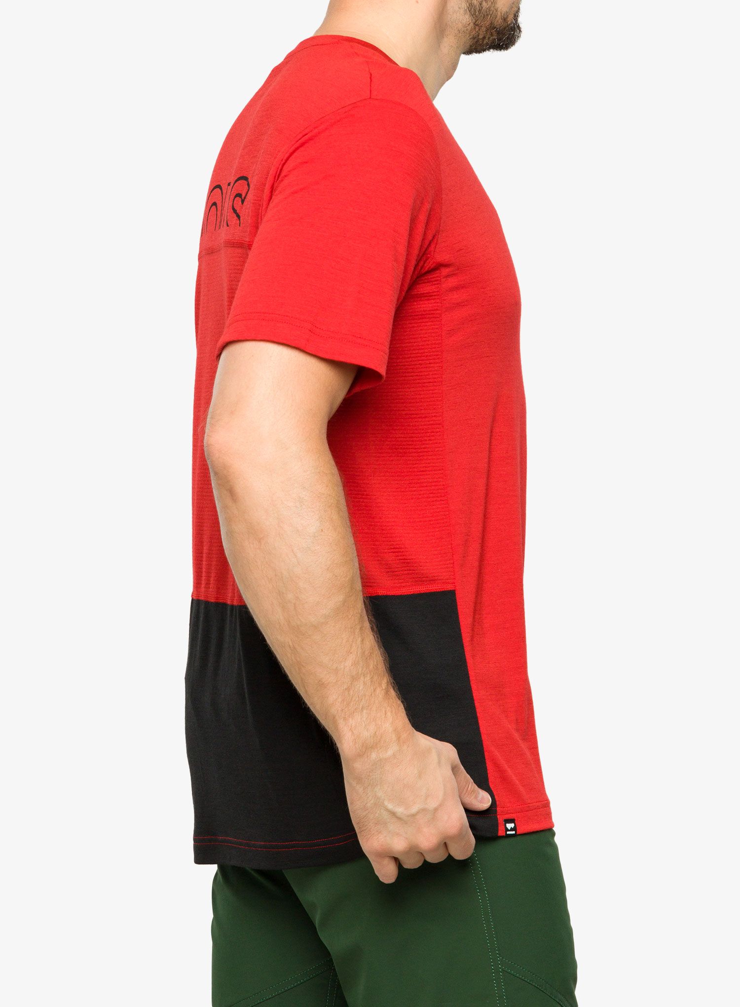 MTB majica Mons Royale Tarn Merino Shift T-Shirt - retro red/black