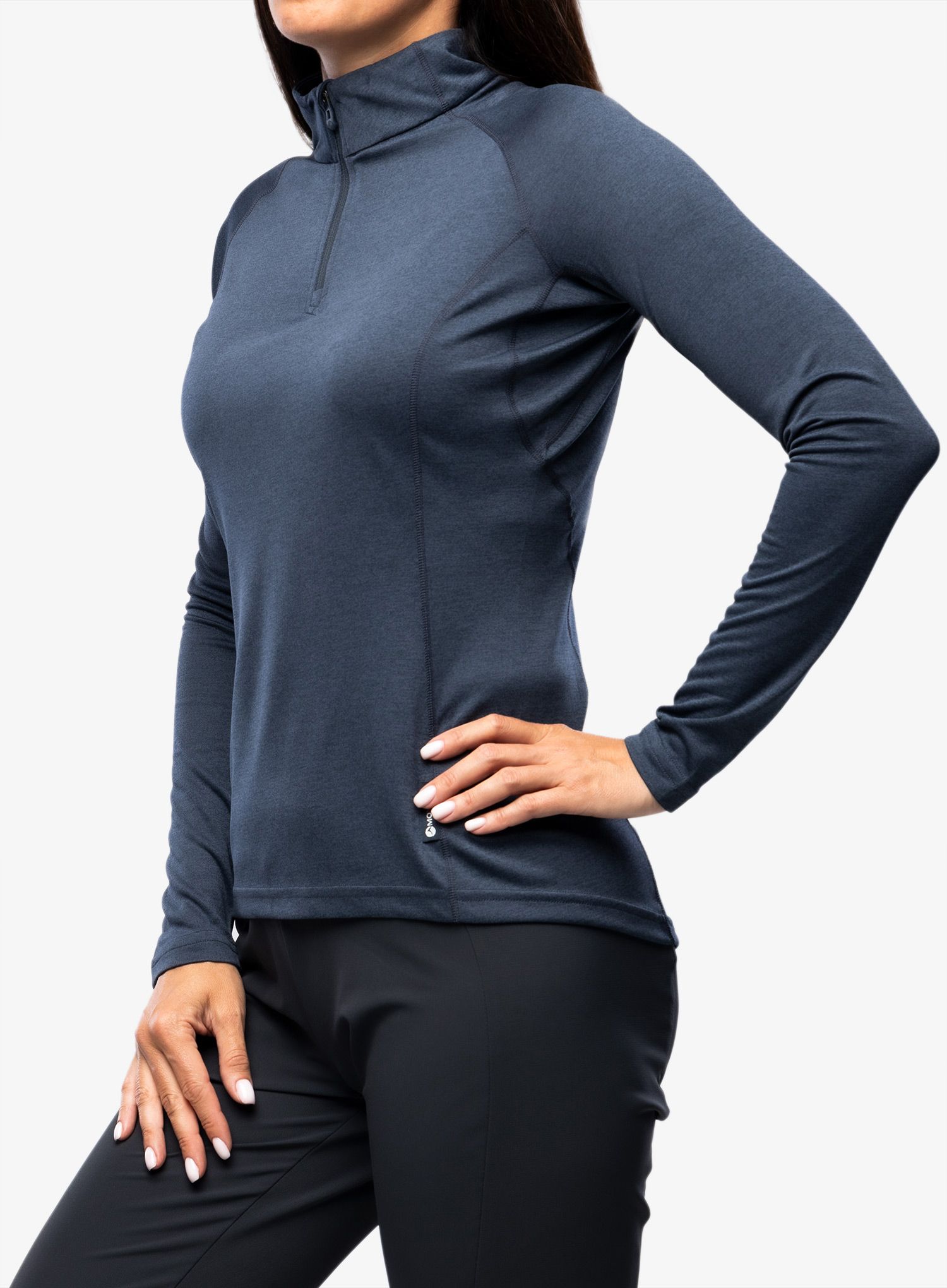 Ženska termoaktivna dukserica Montane Dart Zip Neck - eclipse blue