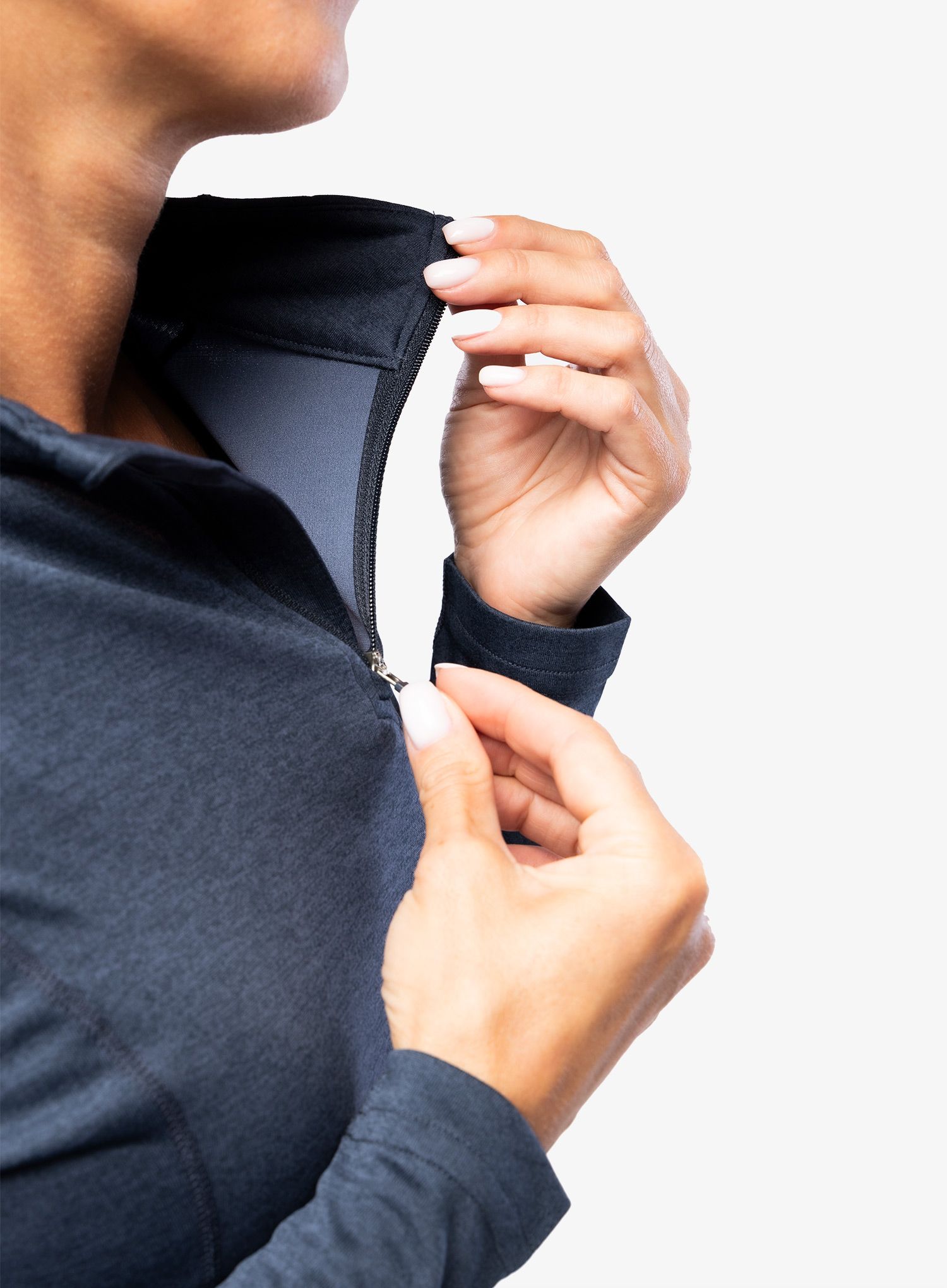 Ženska termoaktivna dukserica Montane Dart Zip Neck - eclipse blue