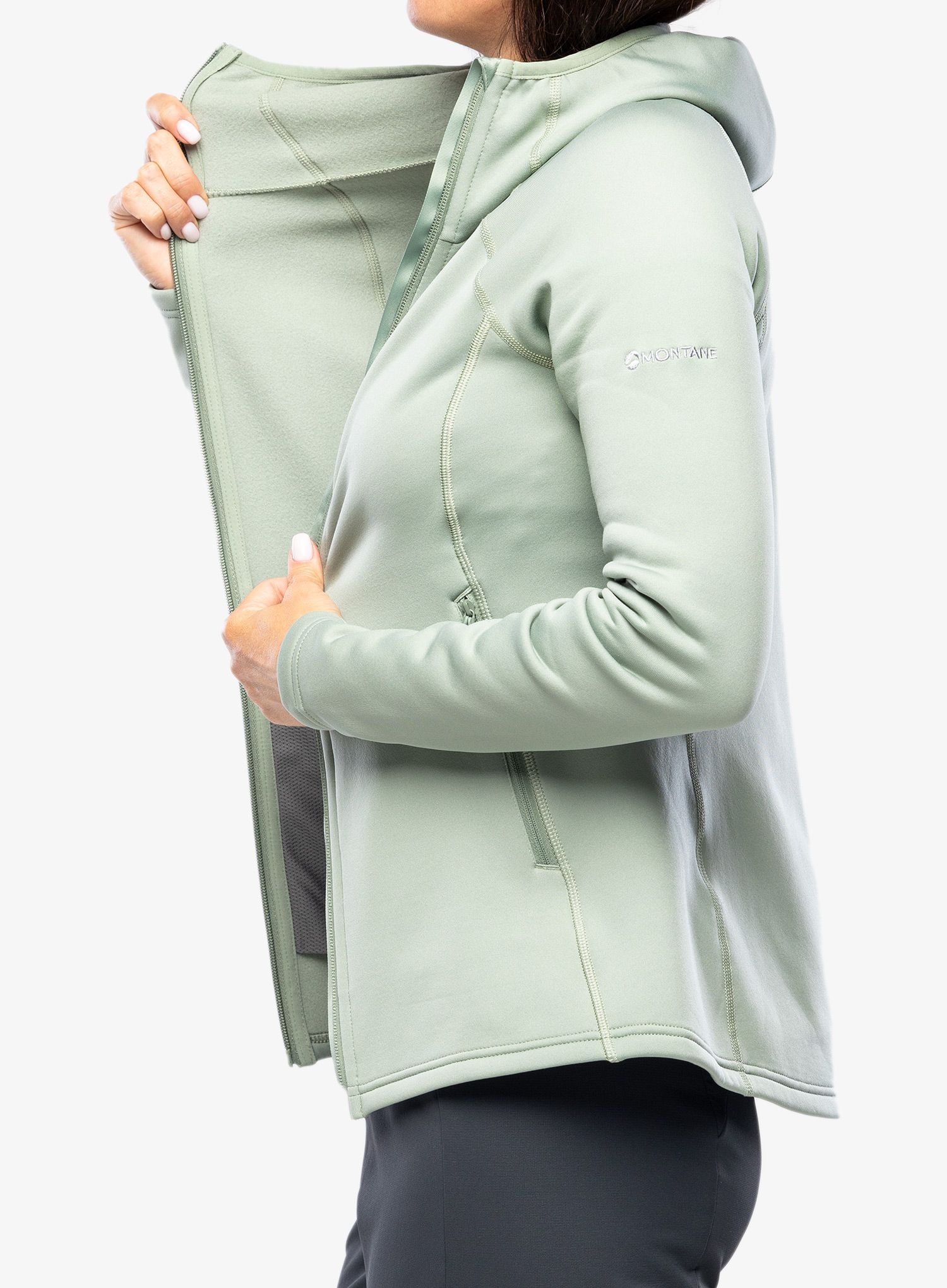 Dukserica s kapuljačom ženska Montane Fury Hoodie - pale sage