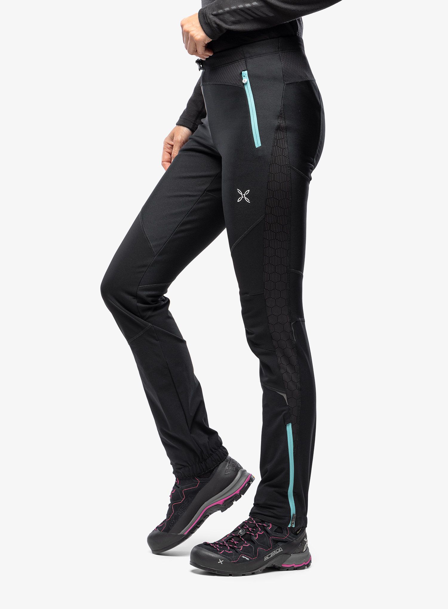 Ženske planinarske hlače Montura Evoque 2 Pants - black/light blue