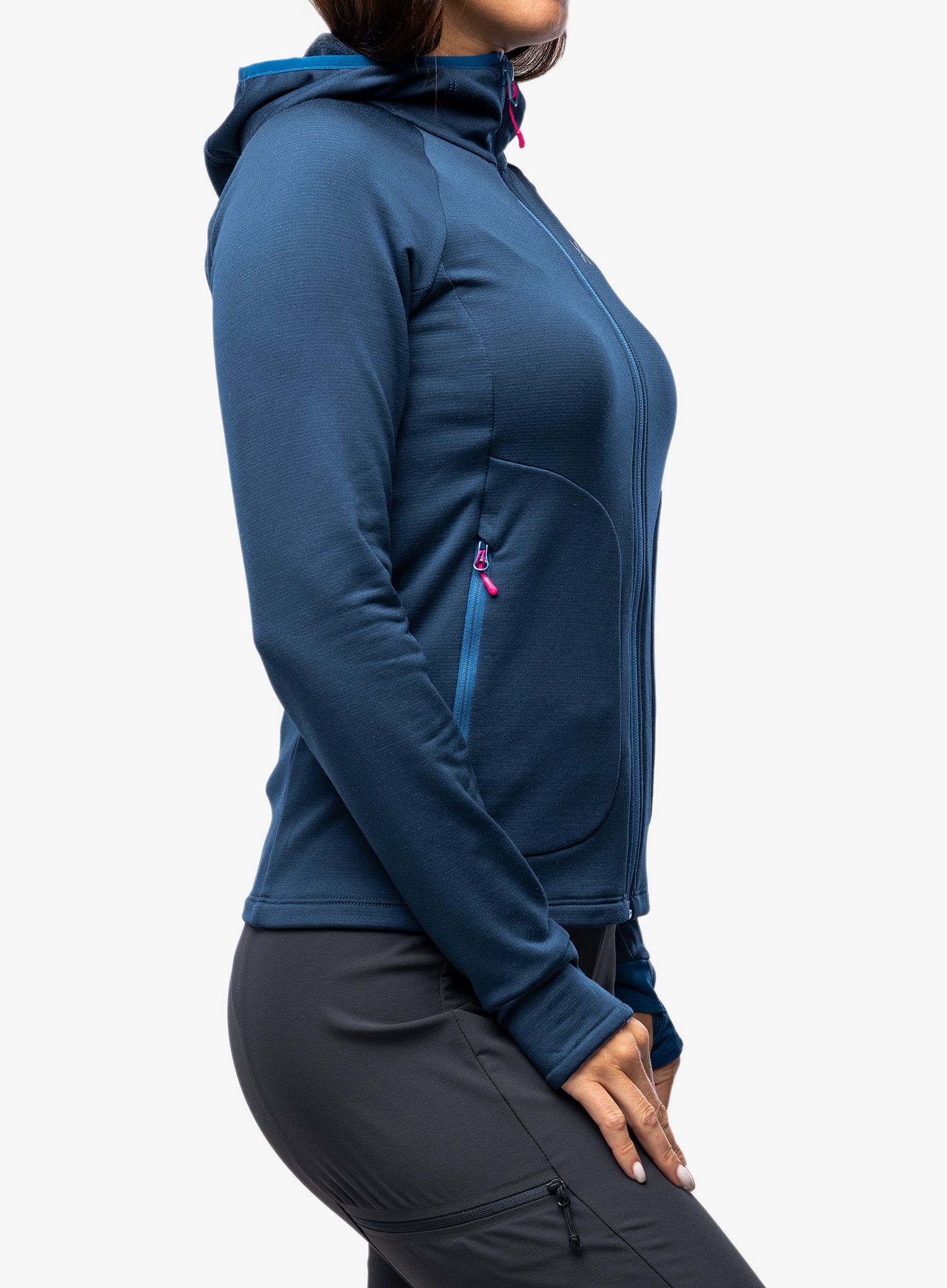 Dukserica s kapuljačom ženska Montura Mystic Wool Maglia - deep blue