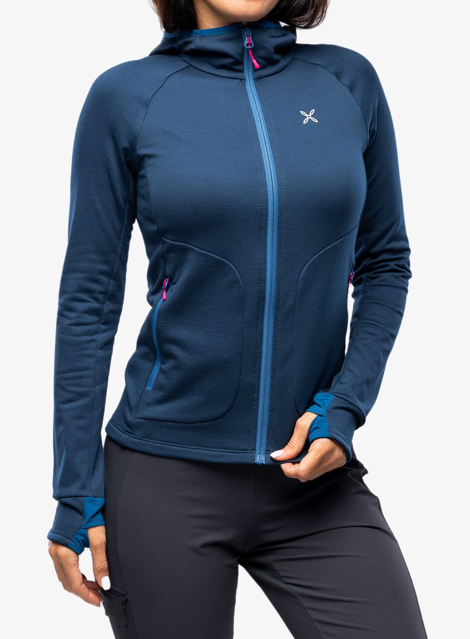Dukserica s kapuljačom ženska Montura Mystic Wool Maglia - deep blue