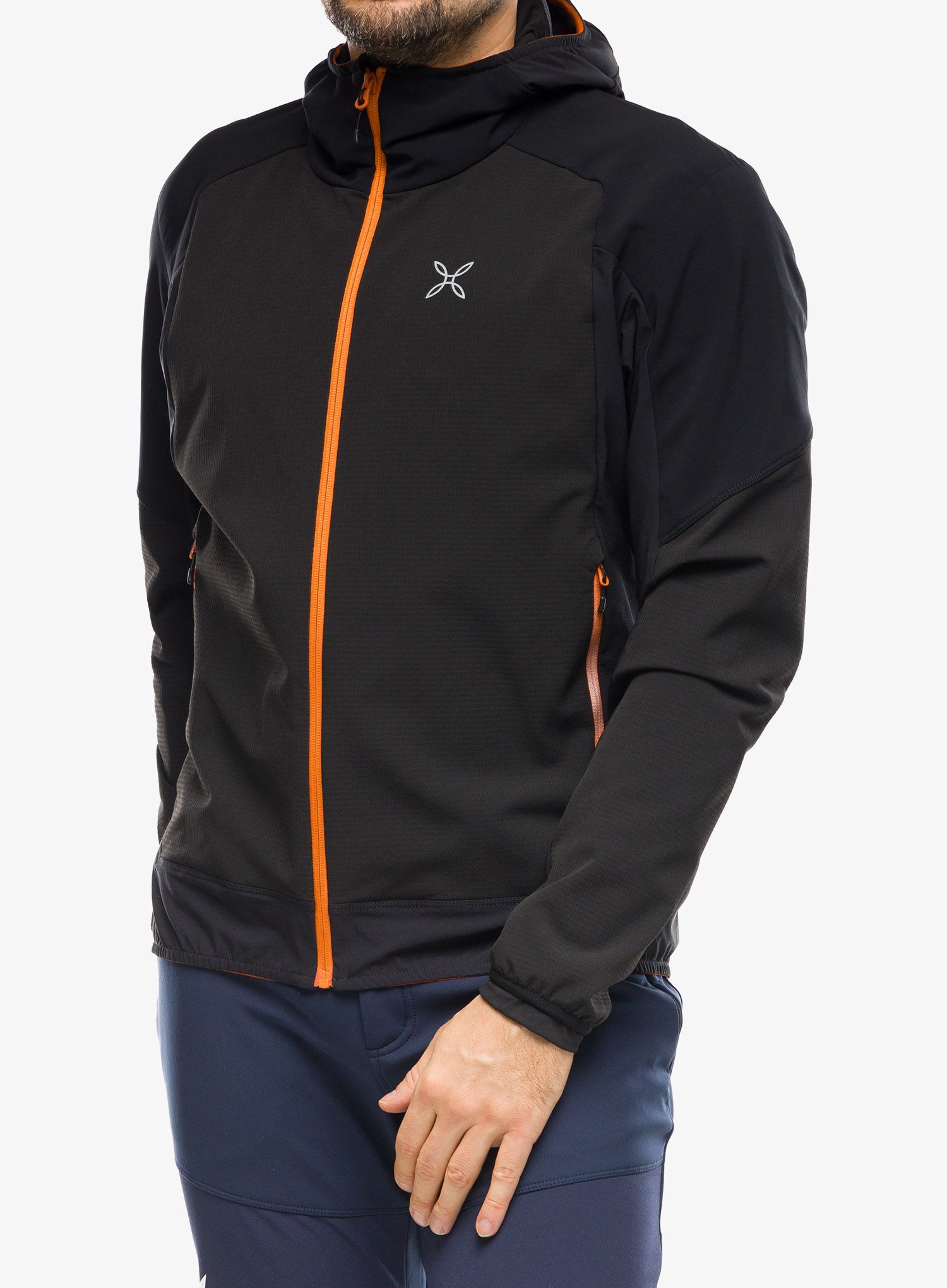 Softshell jakna Montura Premium Wind Conf.Fit Jacket - black/mandarine