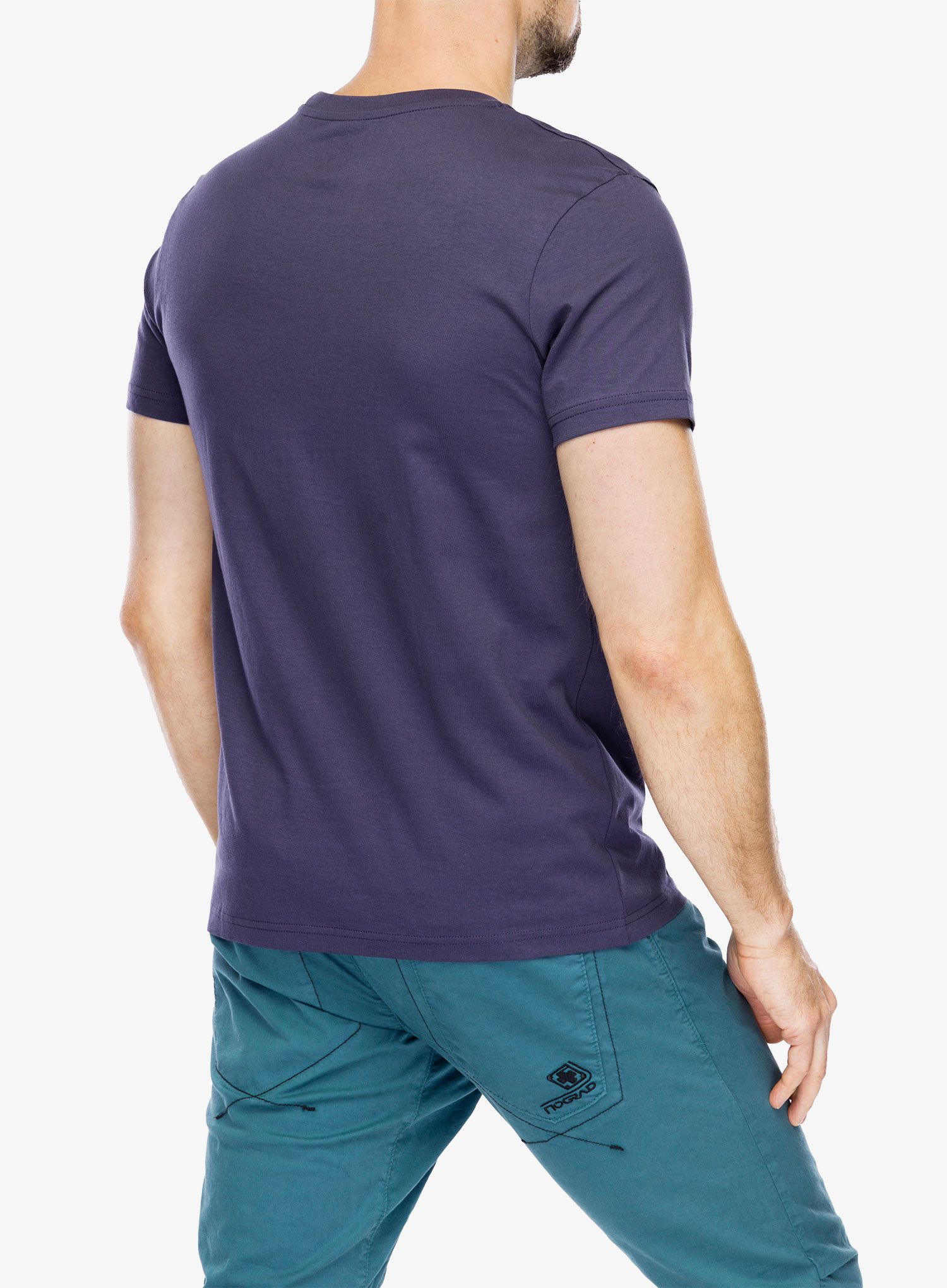 Majica s tiskom Moon Climbing Moon Logo T-Shirt - indigo