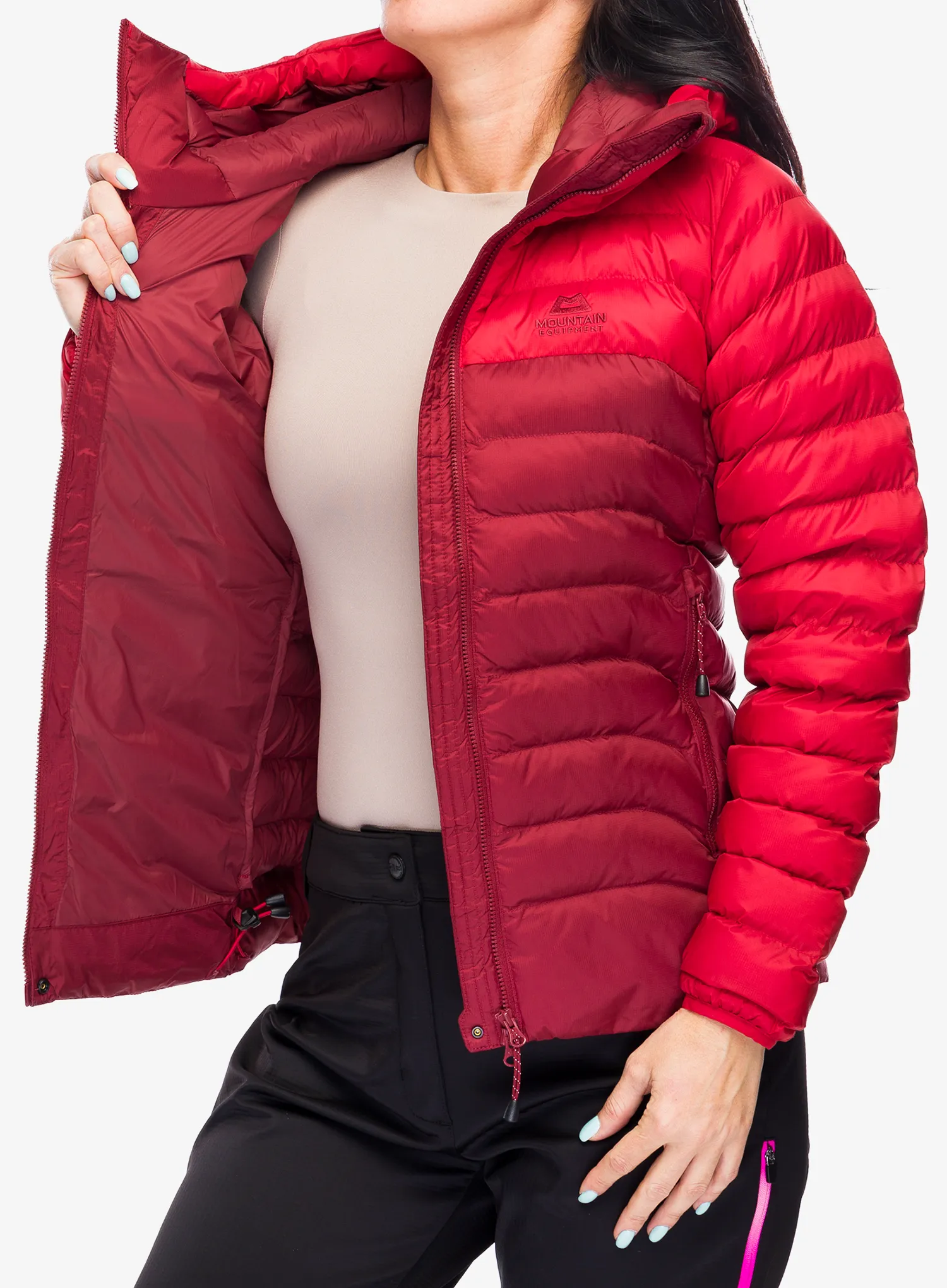 Jakna s postavom ženska Mountain Equipment Superflux Jacket - chili red/merlot