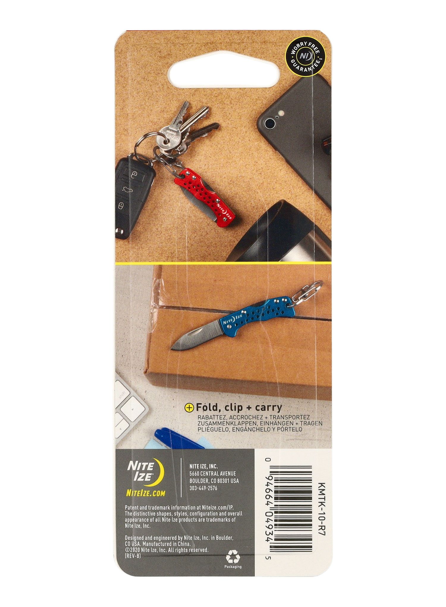 Nož u obliku privjeska Nite Ize DoohicKey Key Chain Knife - red
