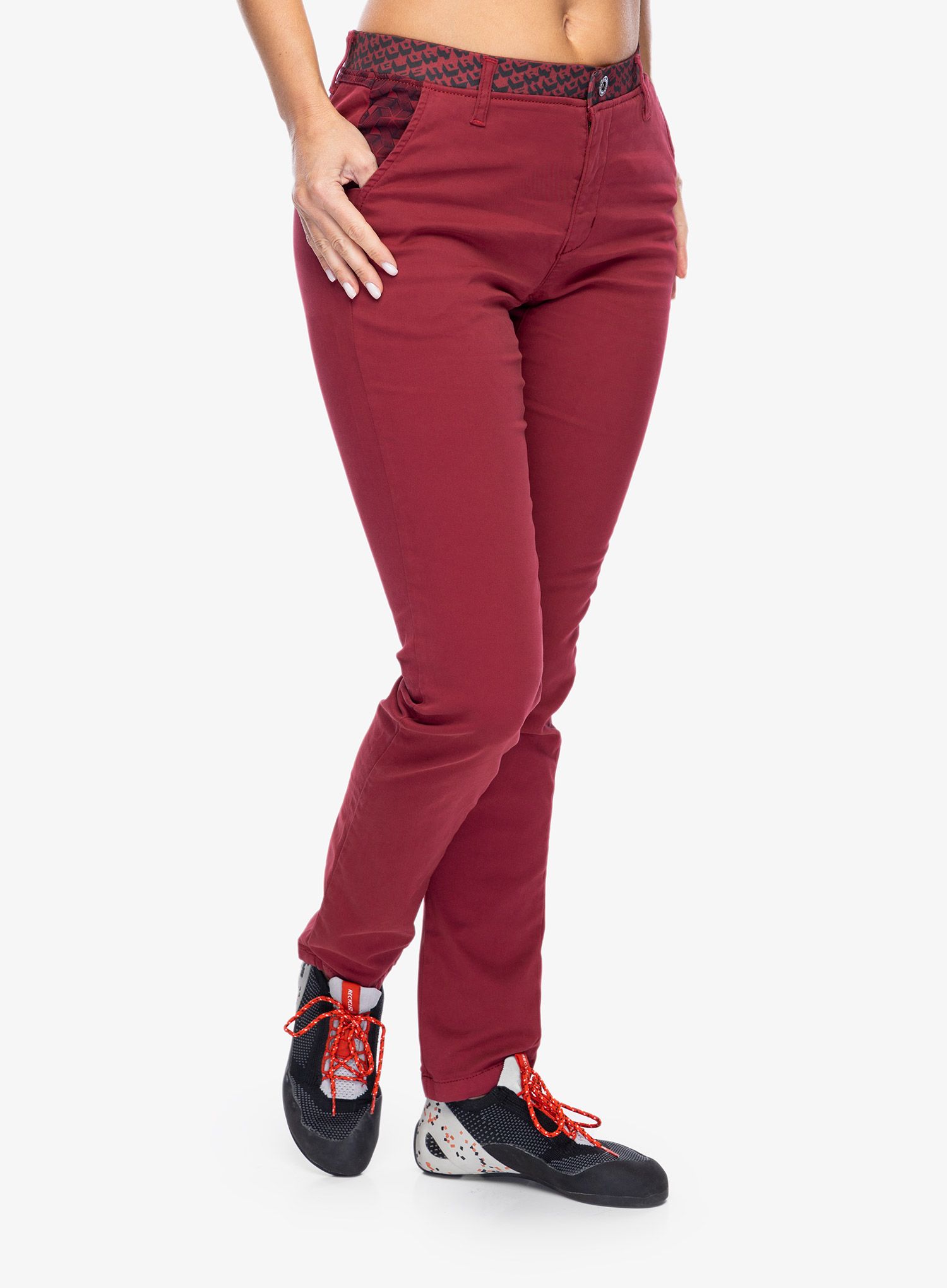Ženske penjačke hlače Nograd Grease Pants - dark red