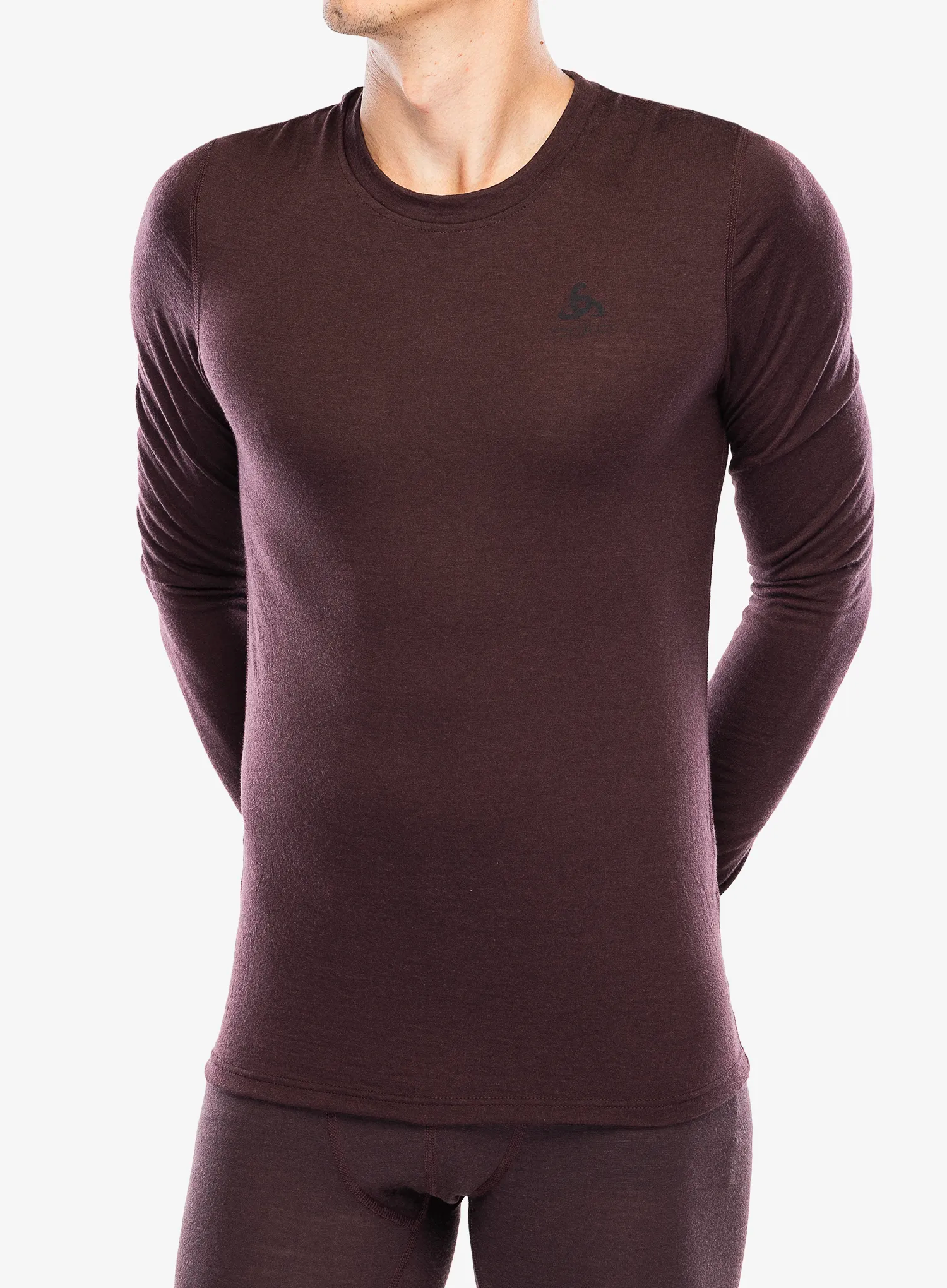 Termoaktivna dukserica Odlo Merino 200 BL Top Crew Neck LS - fudge