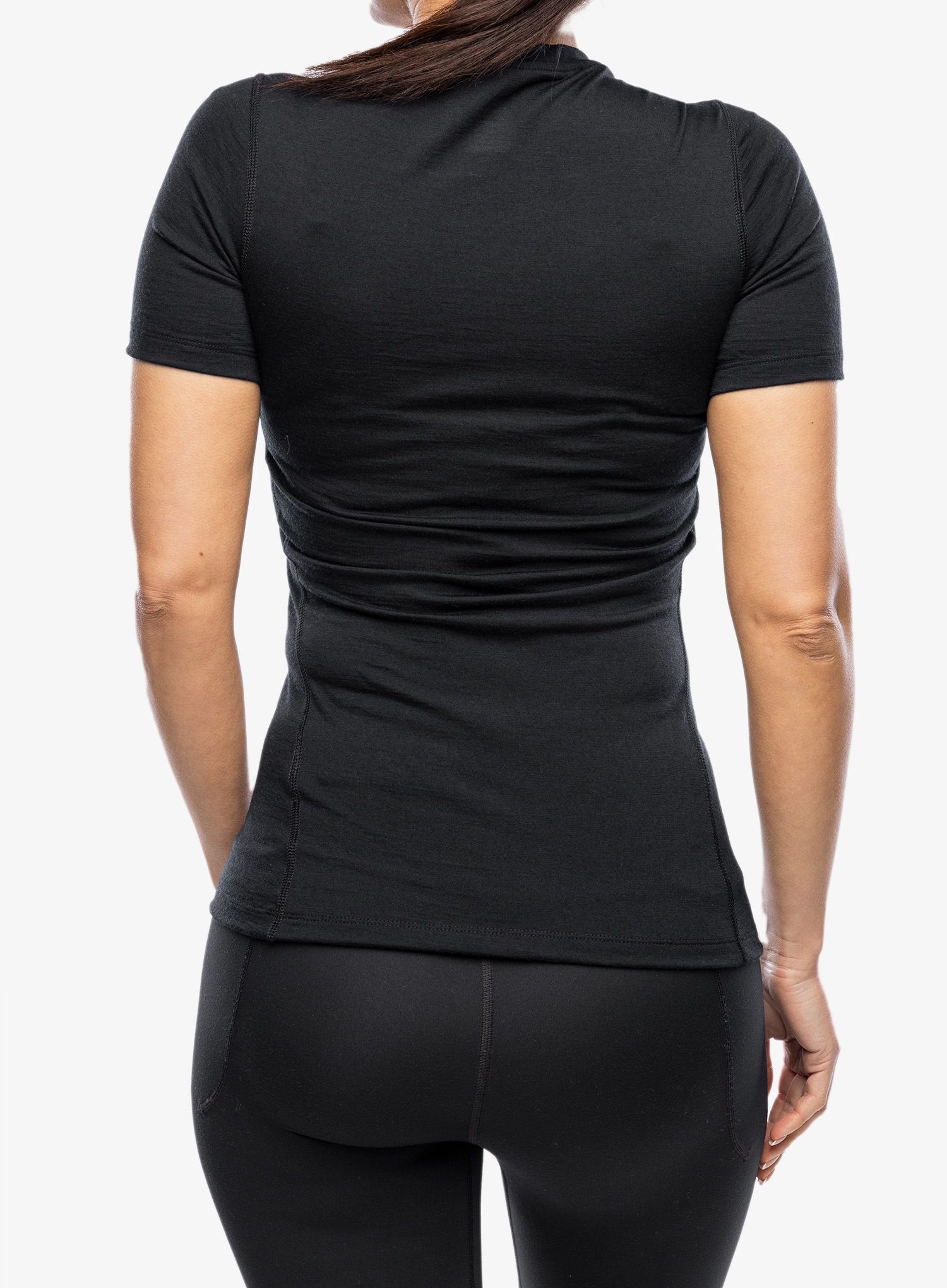 Ženska termoaktivna dukserica Odlo Merino 200 BL Top Crew Neck SS - black
