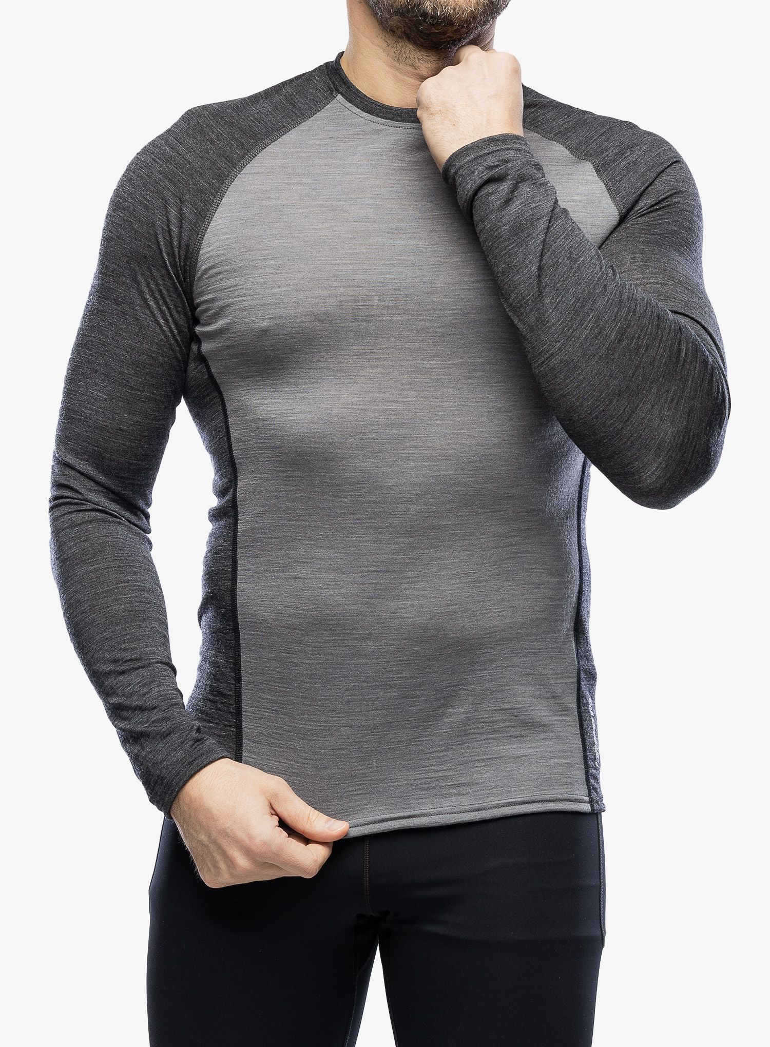 Termoaktivna dukserica Odlo Natural Performance PW 150 BL Top Crew Neck LS - grey melange