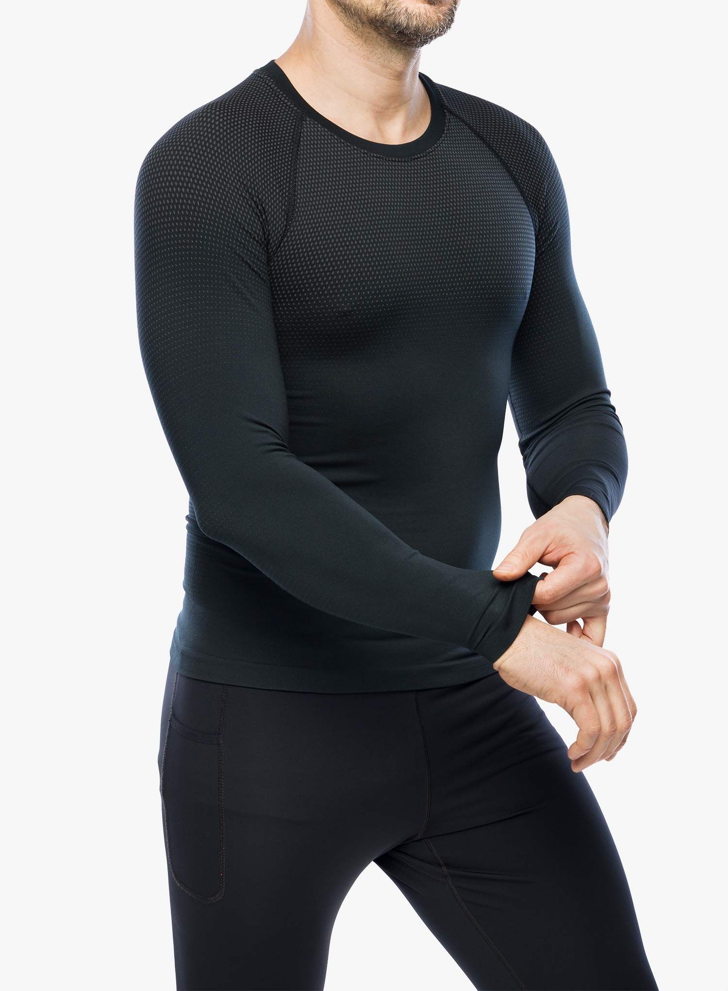 Termoaktivna dukserica Odlo Performance Light Eco BL Top Crew Neck LS - black