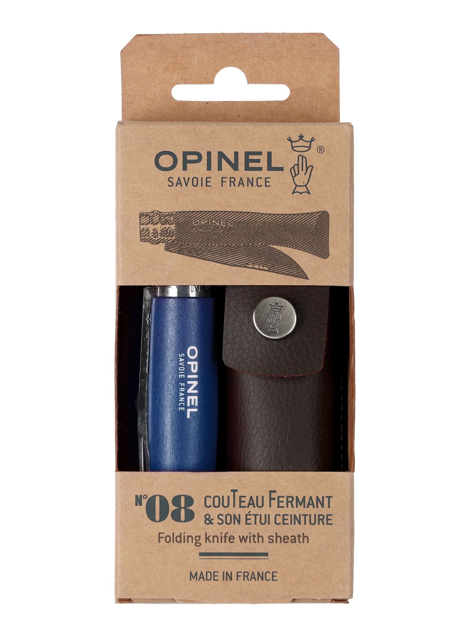 Putni nož Opinel No.08 Inox Origins - blue