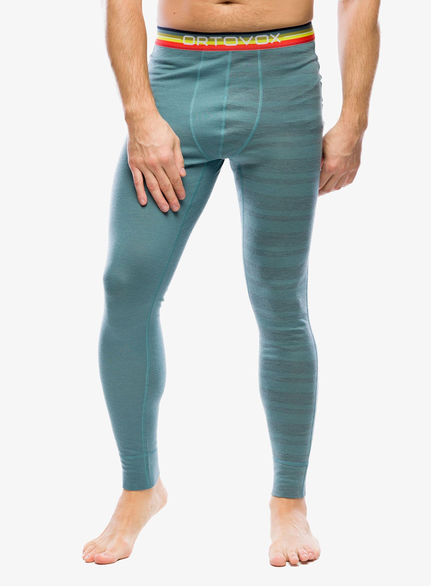 Termo tajice Ortovox 185 Rock N Wool Long Pants - arctic grey