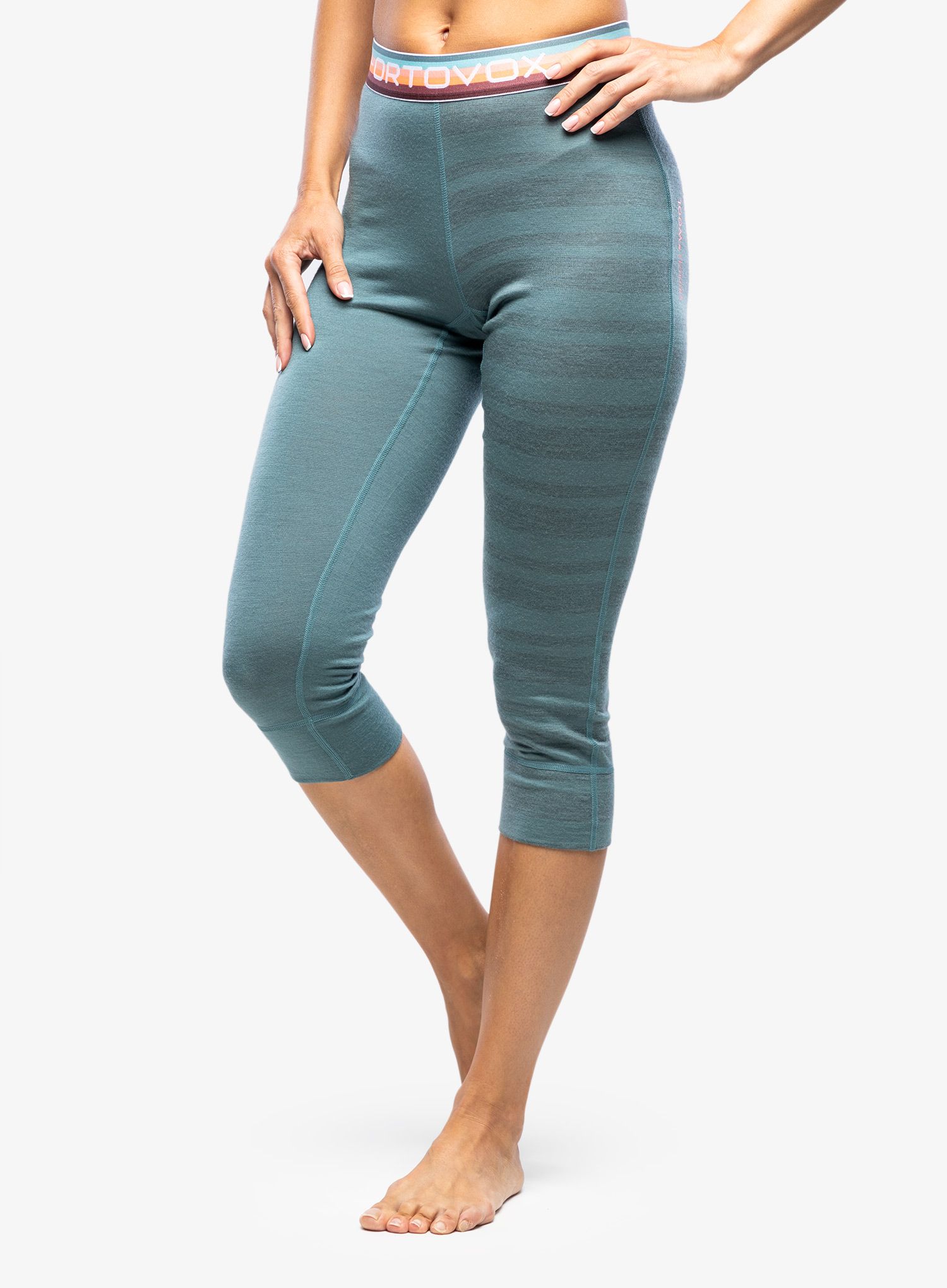 Ženske termo tajice Ortovox 185 Rock N Wool Short Pants - arctic grey