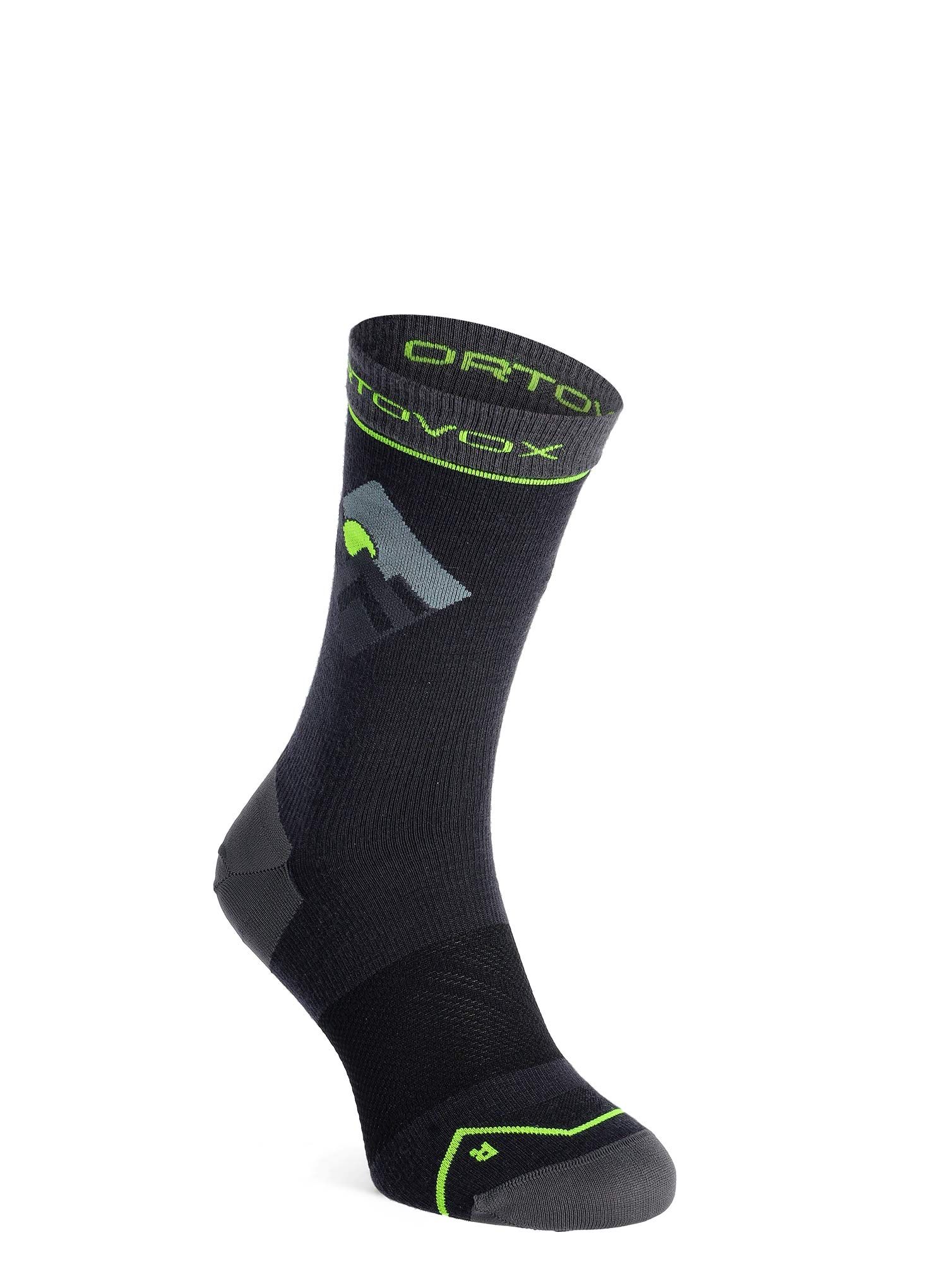 Merino čarape Ortovox Alpine Light Comp Mid Socks - black raven