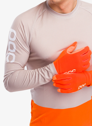 Biciklističke rukavice POC AVIP Glove Long - zink orange