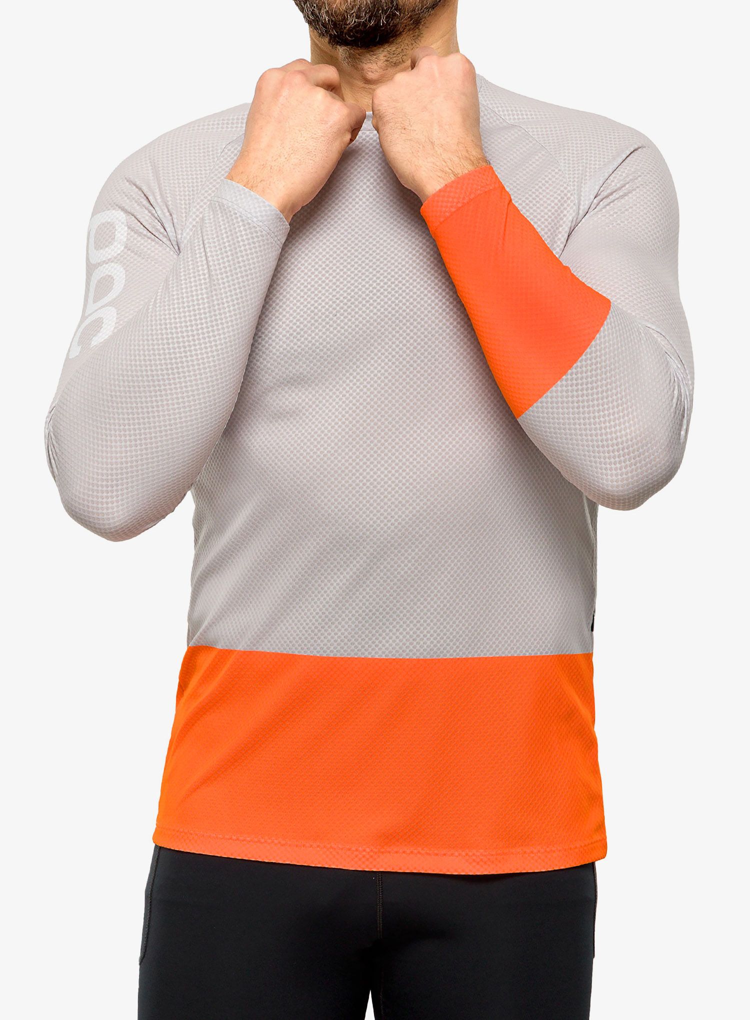 Biciklistička dukserica POC MTB Pure L/S Jersey - granite grey/zink orange
